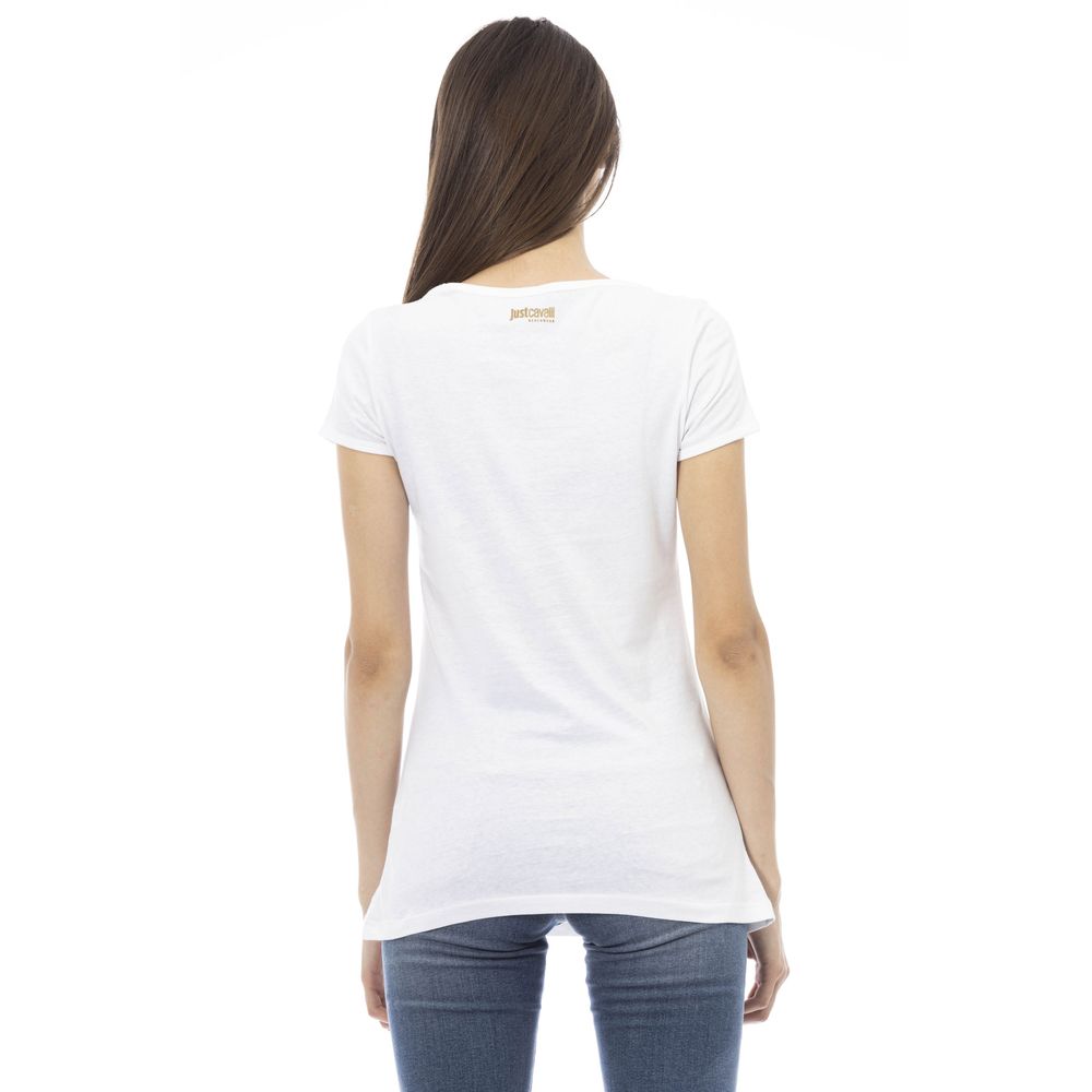 White Cotton Women T-Shirt - ventzia