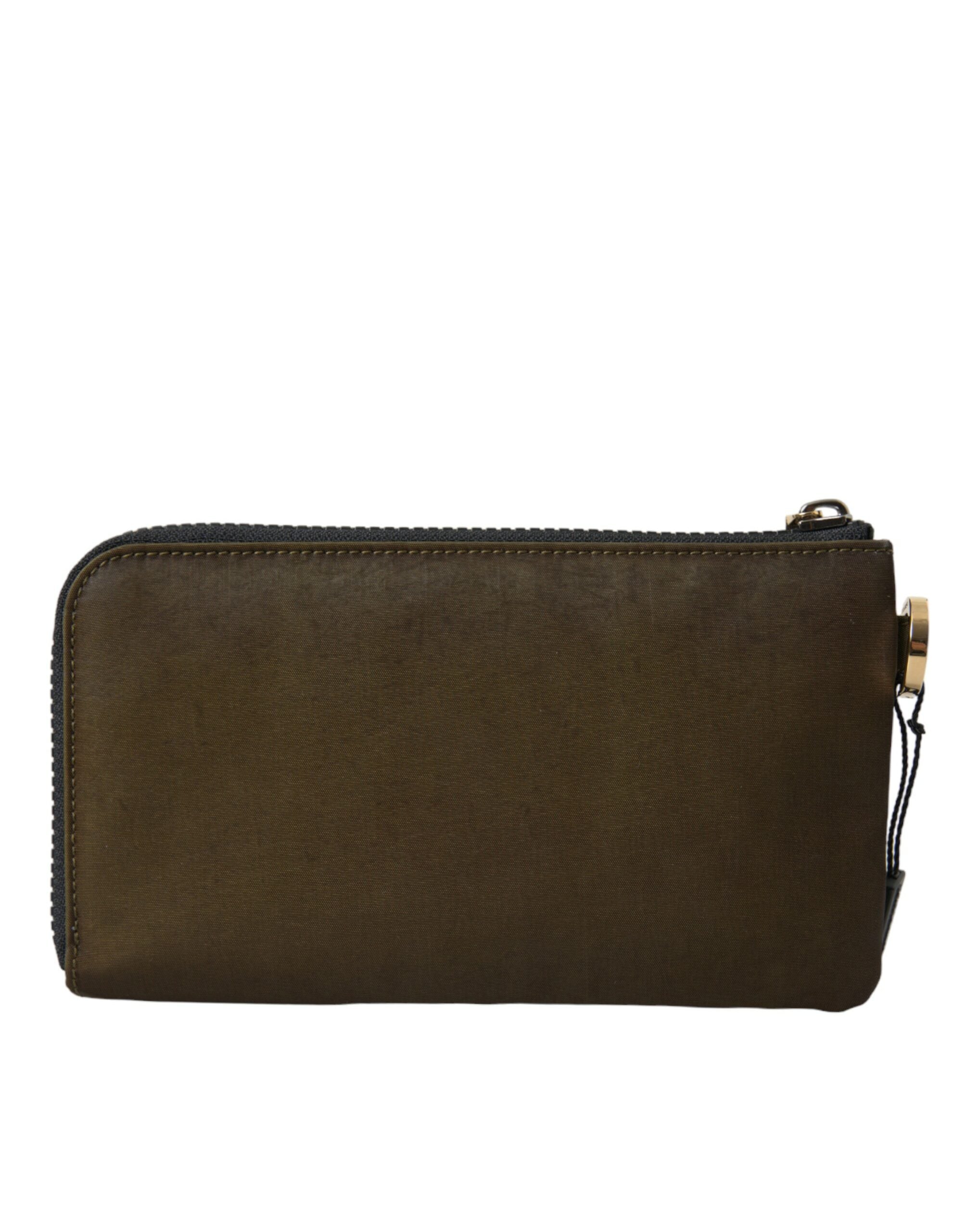 Dark Green Nylon Logo Multifunctional Kit 2 Pcs Set Bags - ventzia