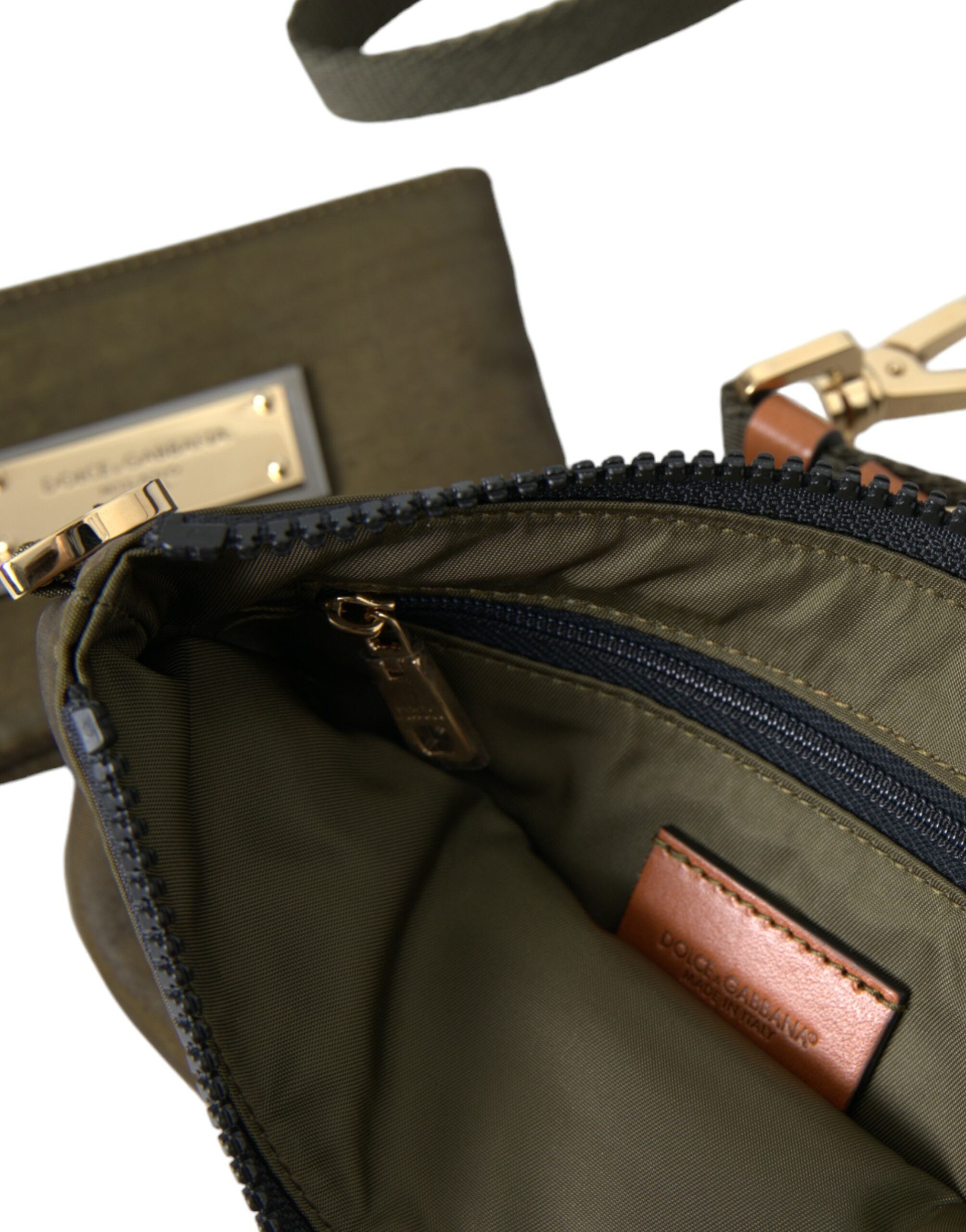 Dark Green Nylon Logo Multifunctional Kit 2 Pcs Set Bags - ventzia