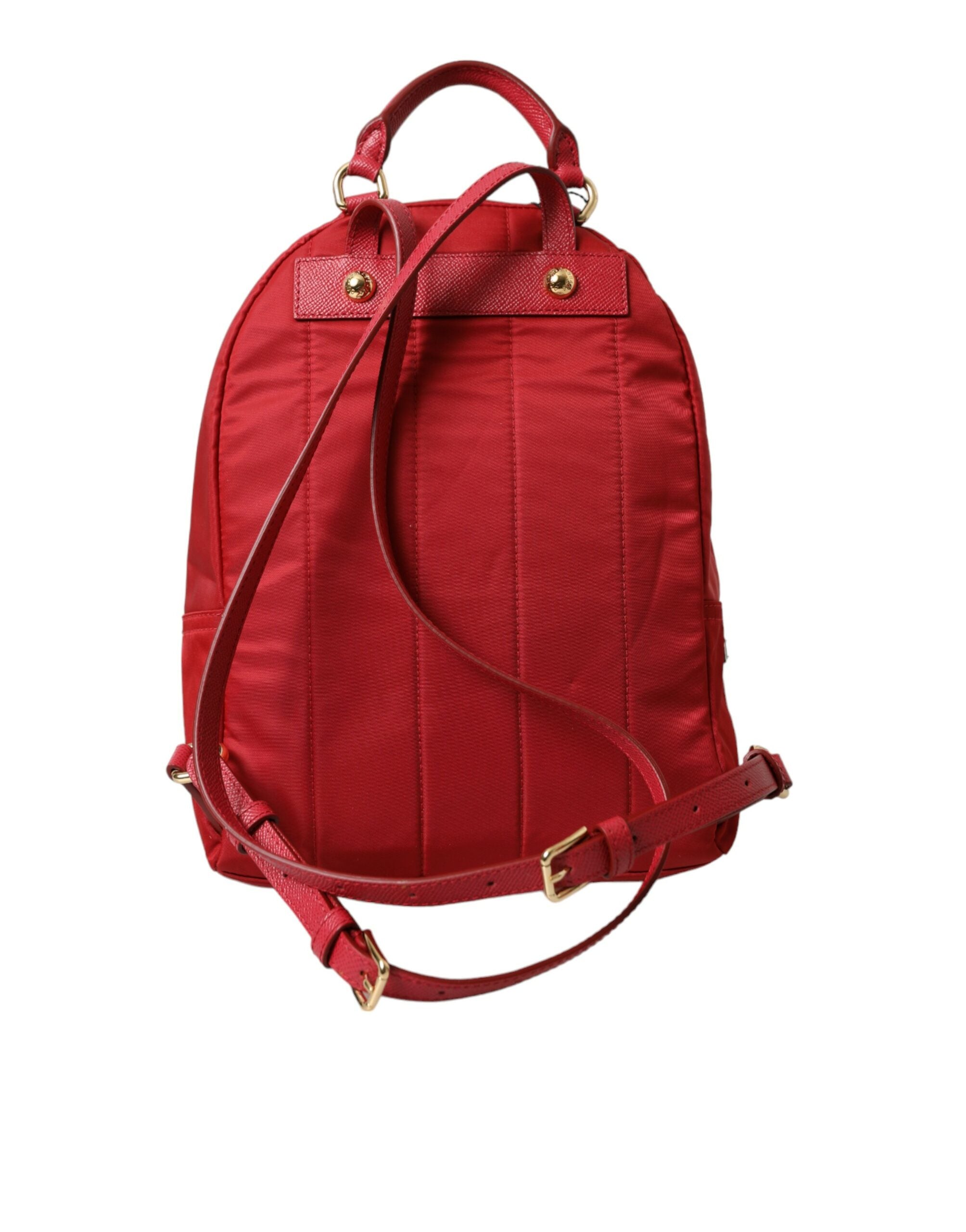 Red #DGFAMILY Embellished Backpack VULCANO Bag - ventzia