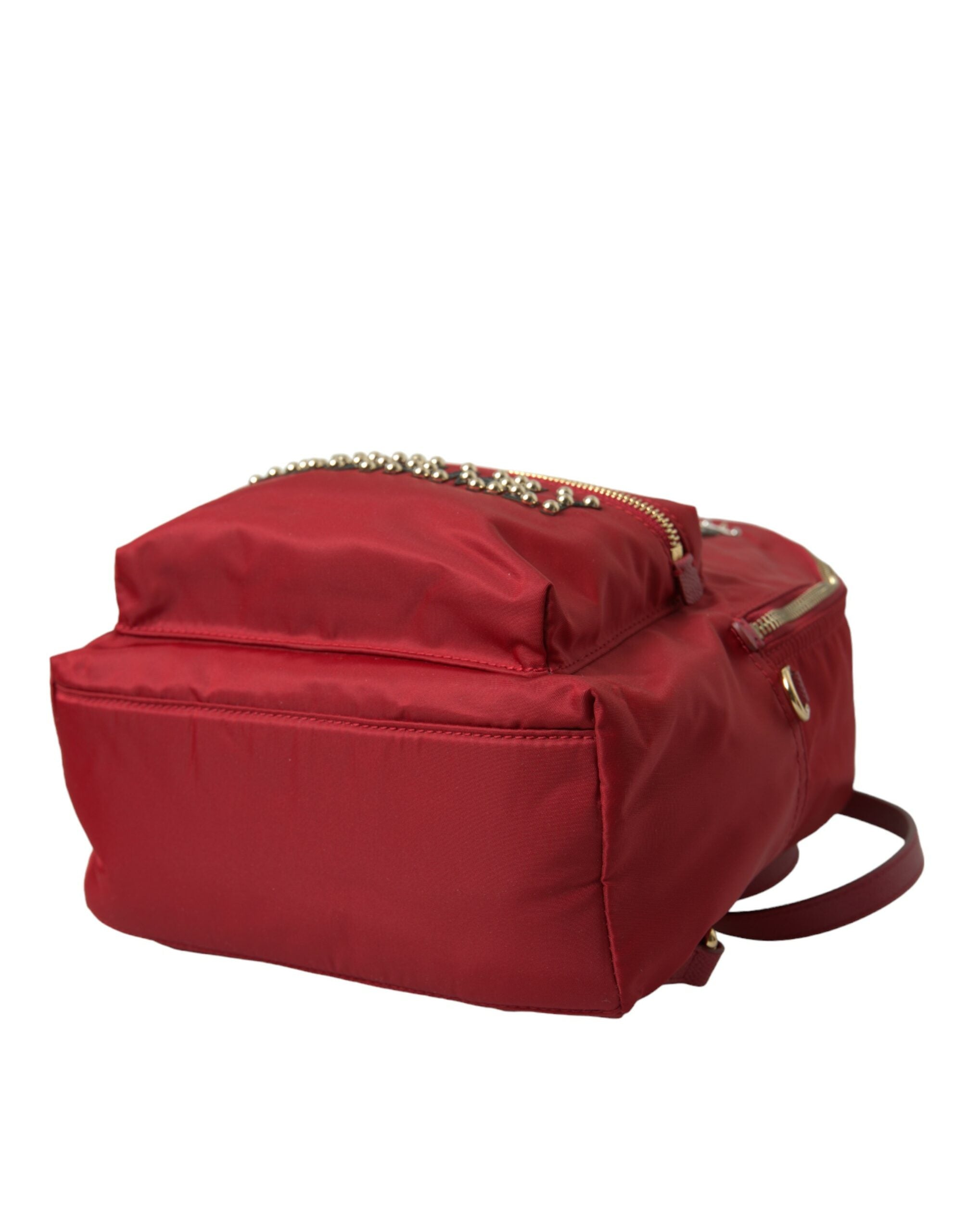 Red #DGFAMILY Embellished Backpack VULCANO Bag - ventzia