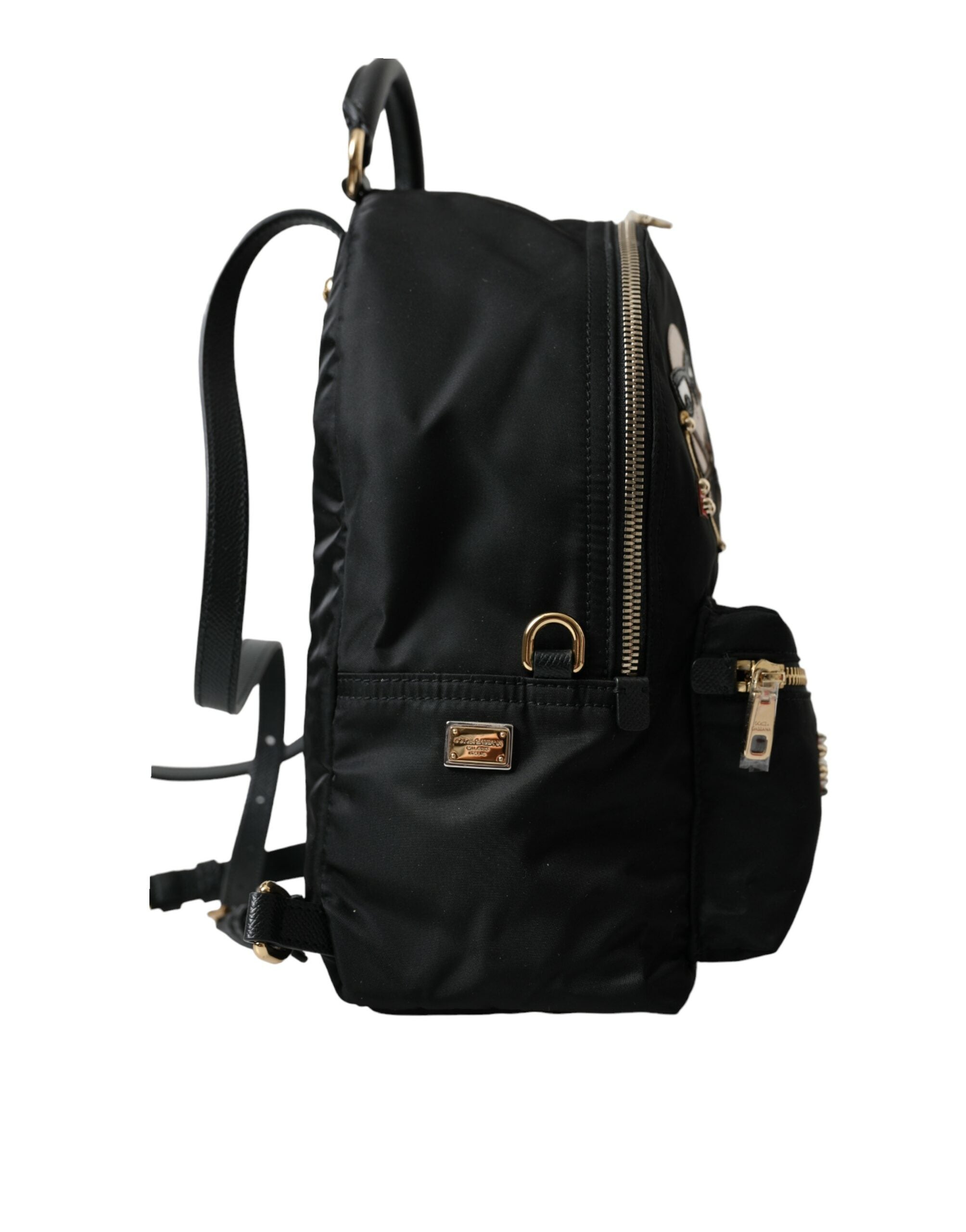 Black #DGFAMILY Embellished Backpack VULCANO Bag - ventzia