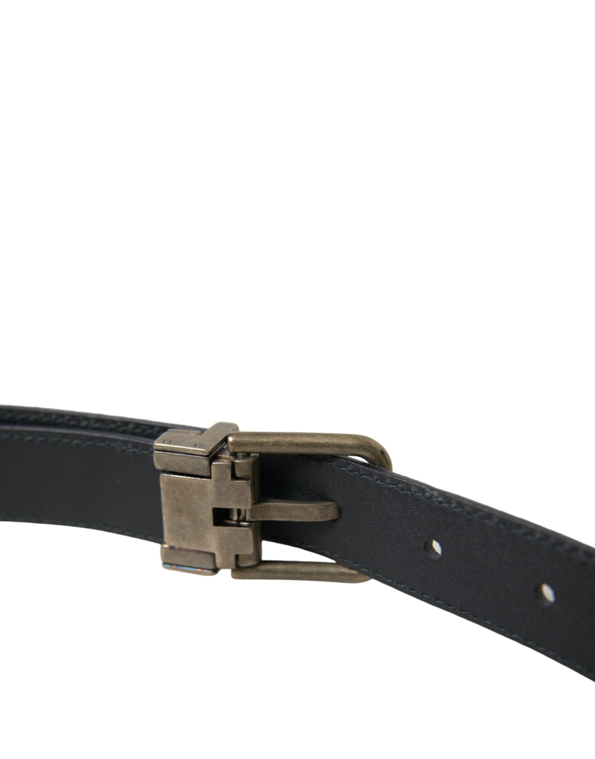 Blue Suede Leather Gold Metal Buckle Belt - ventzia