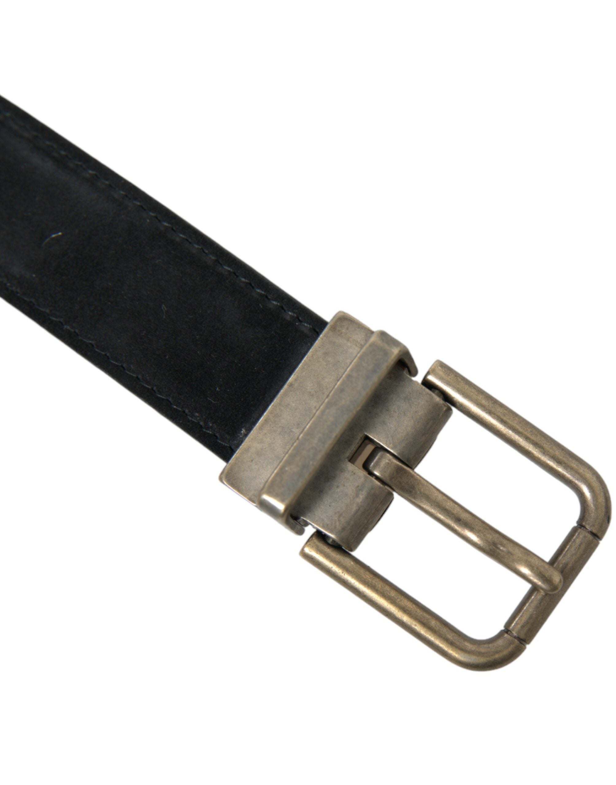 Black Suede Leather Gold Metal Buckle Belt - ventzia