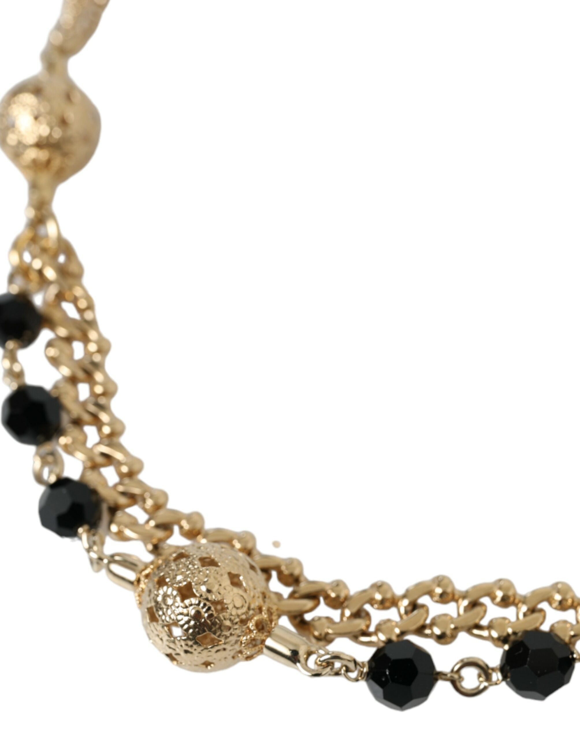 Black Suede Gold Chain Crystal Waist Belt - ventzia