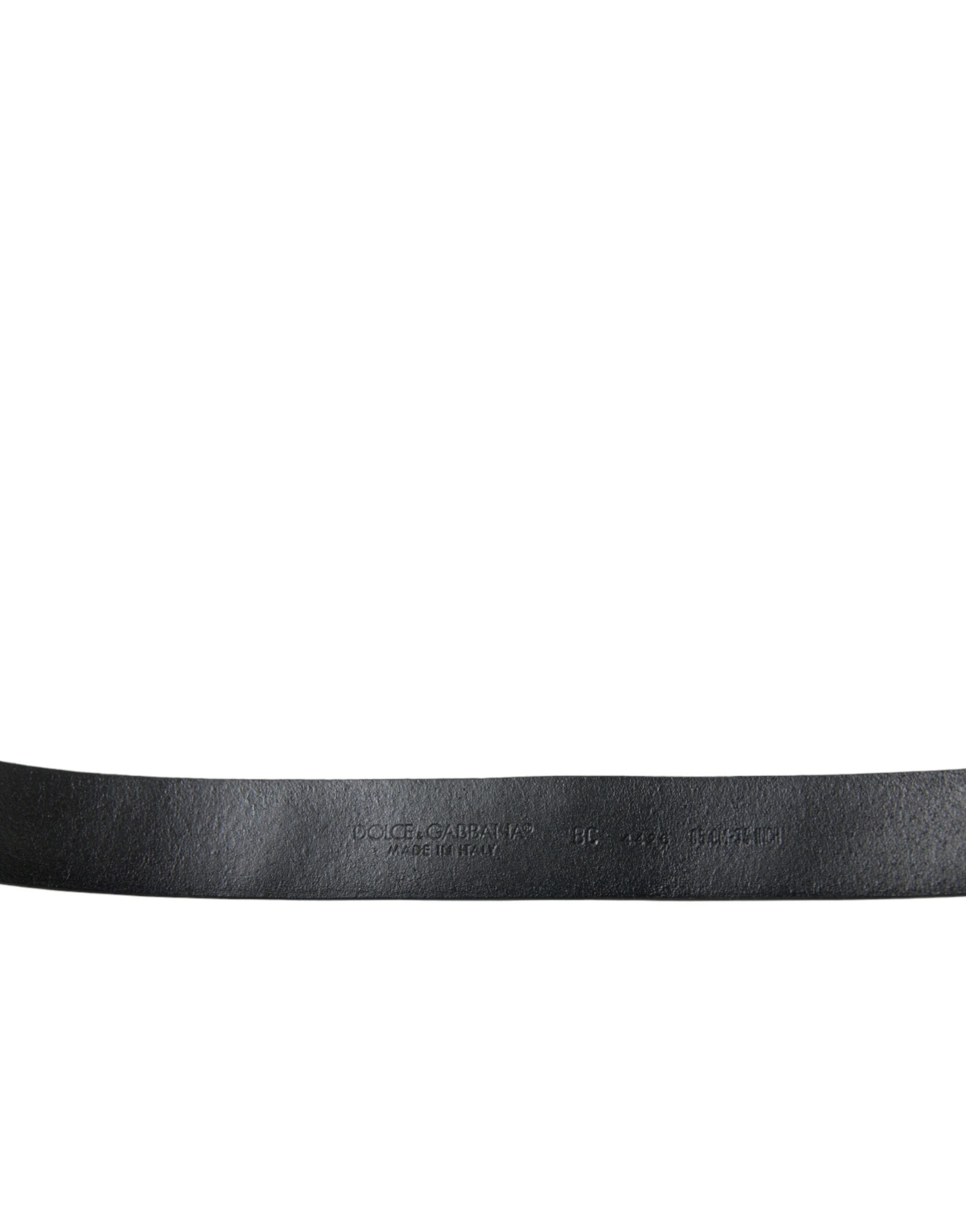 Black Embellished Leather Engraved Buckle Belt - ventzia