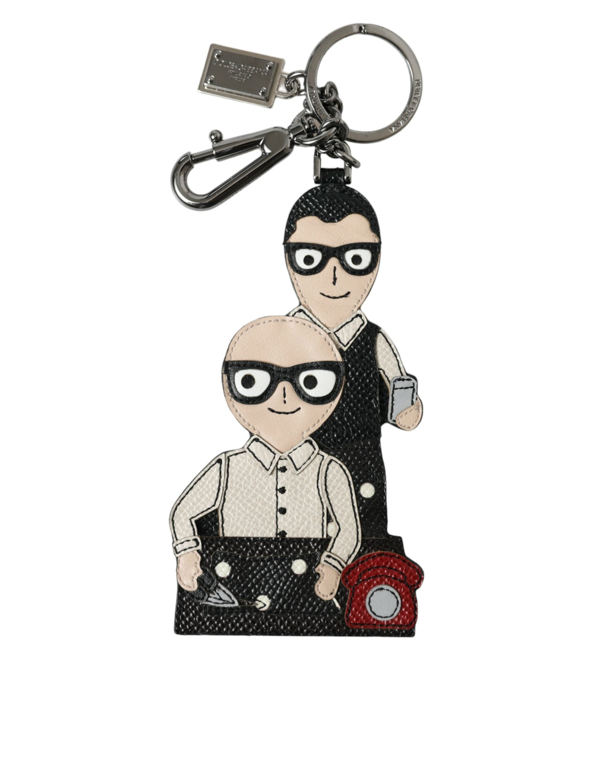 Leather Dominico Stefano #DGFAMILY Logo Badge Keychain - ventzia