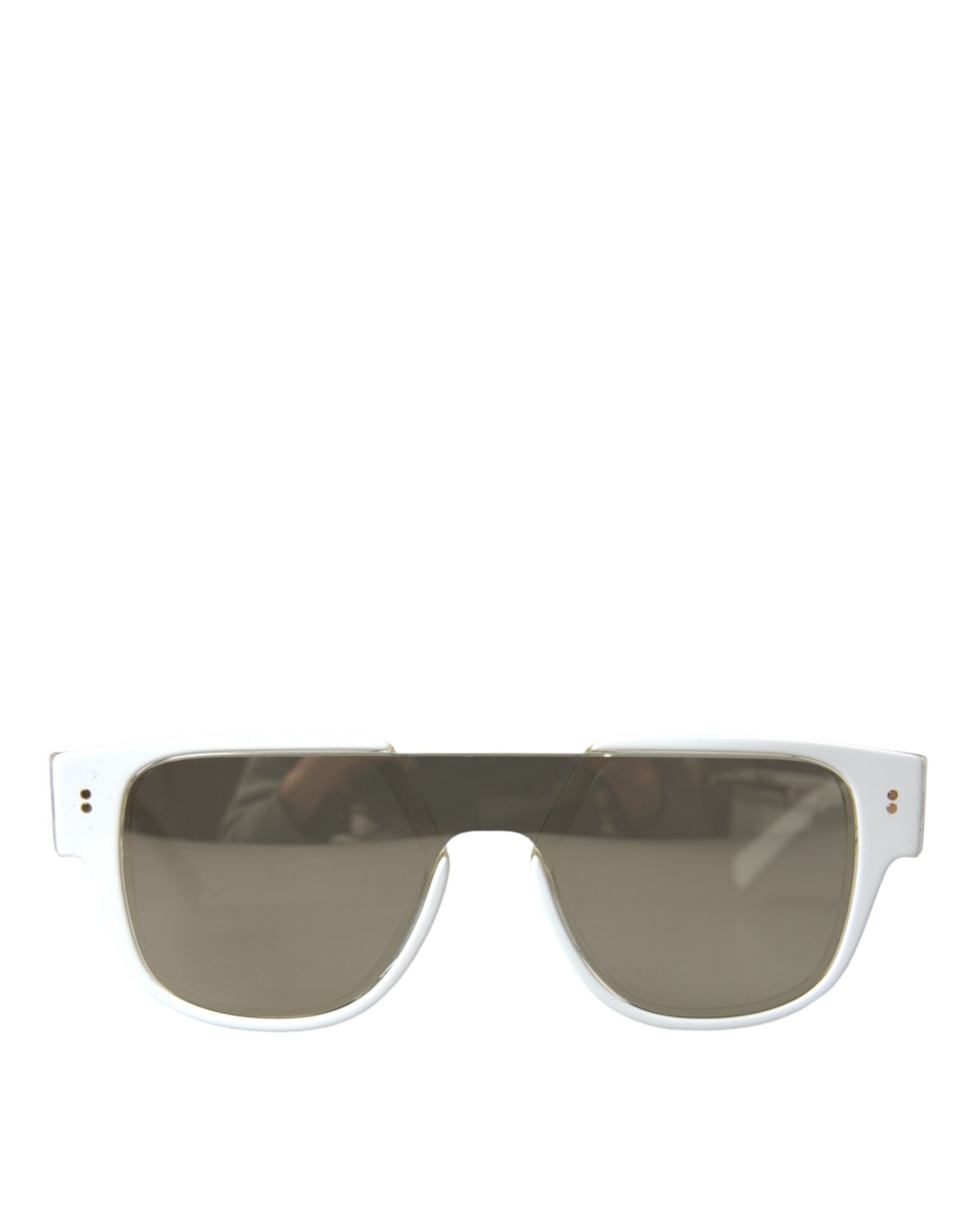 White Acetate Mirror Lenses DG4356 Sunglasses - ventzia