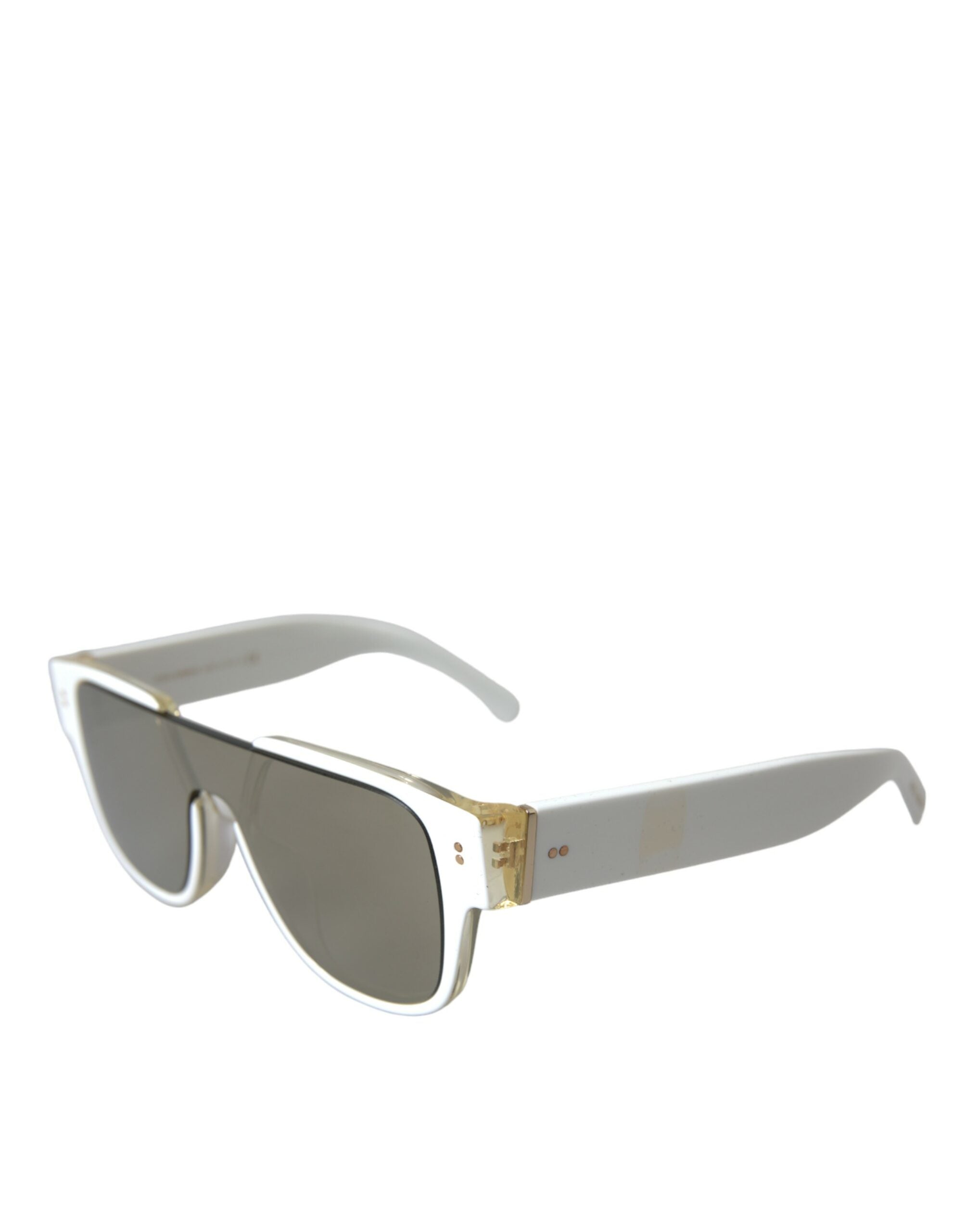 White Acetate Mirror Lenses DG4356 Sunglasses - ventzia