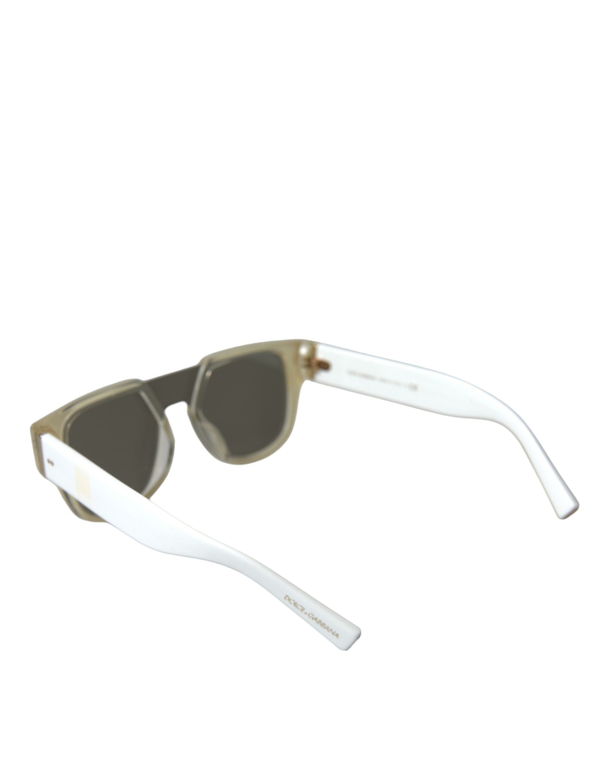White Acetate Mirror Lenses DG4356 Sunglasses - ventzia