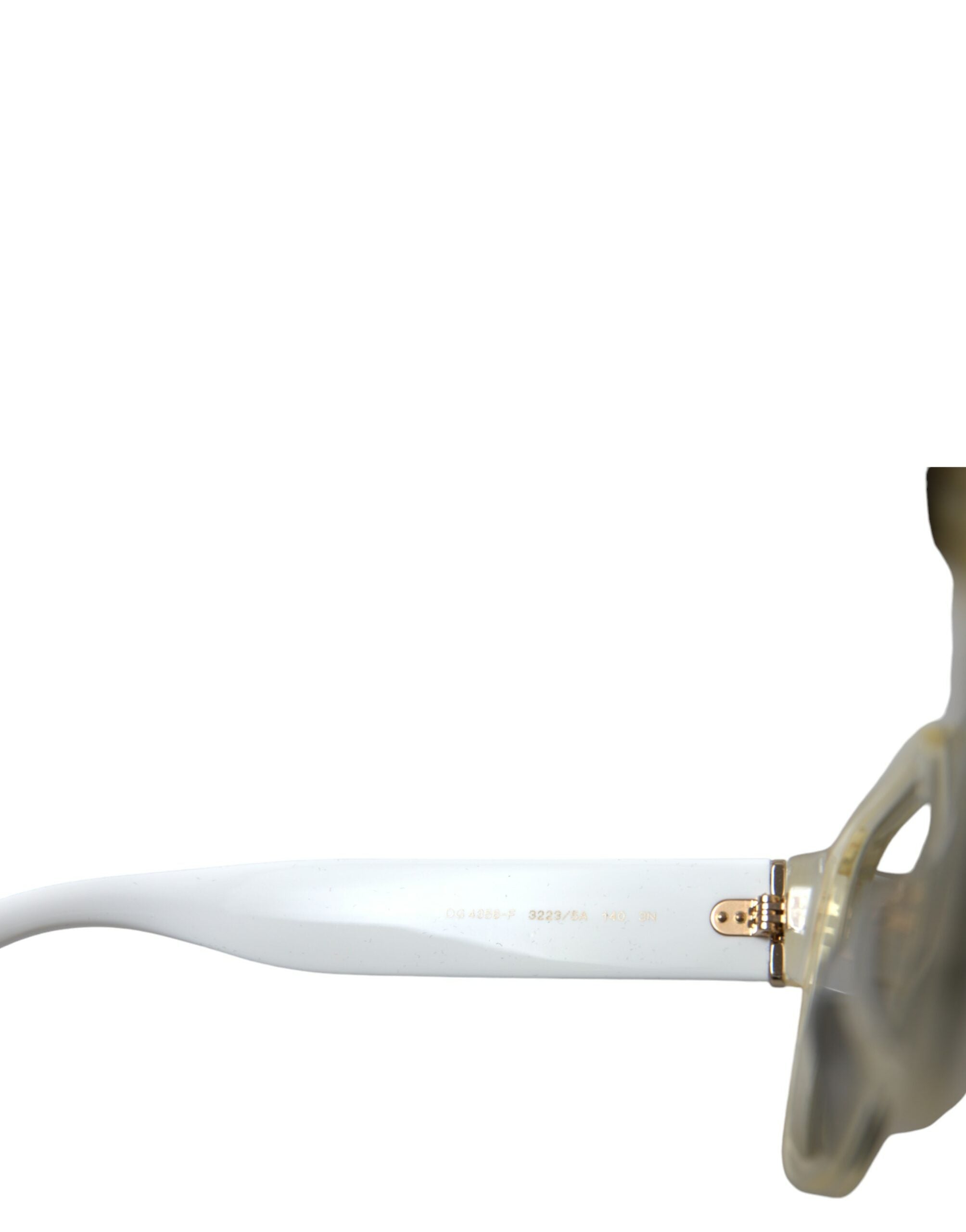 White Acetate Mirror Lenses DG4356 Sunglasses - ventzia