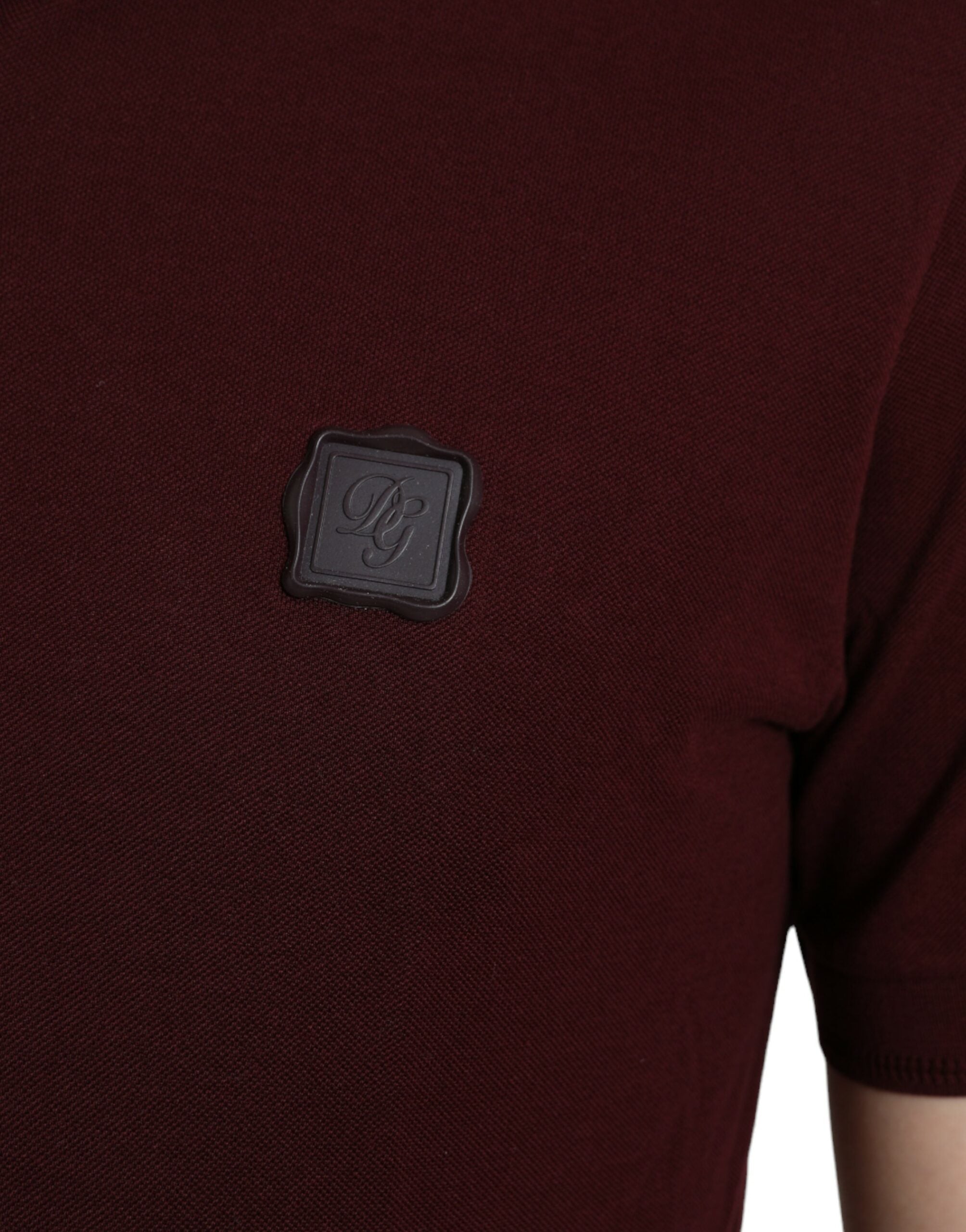 Maroon Collared Short Sleeves Polo T-shirt - ventzia