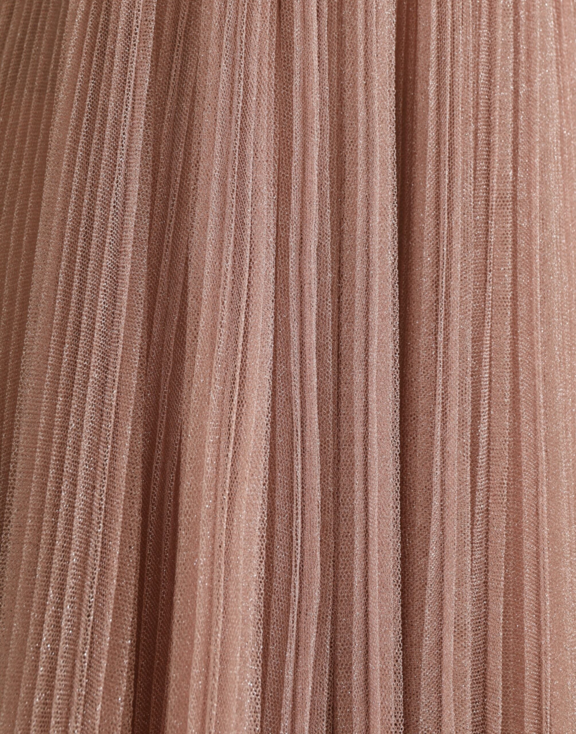 Light Lilac Pleated Lame Tulle One Shoulder Dress - ventzia