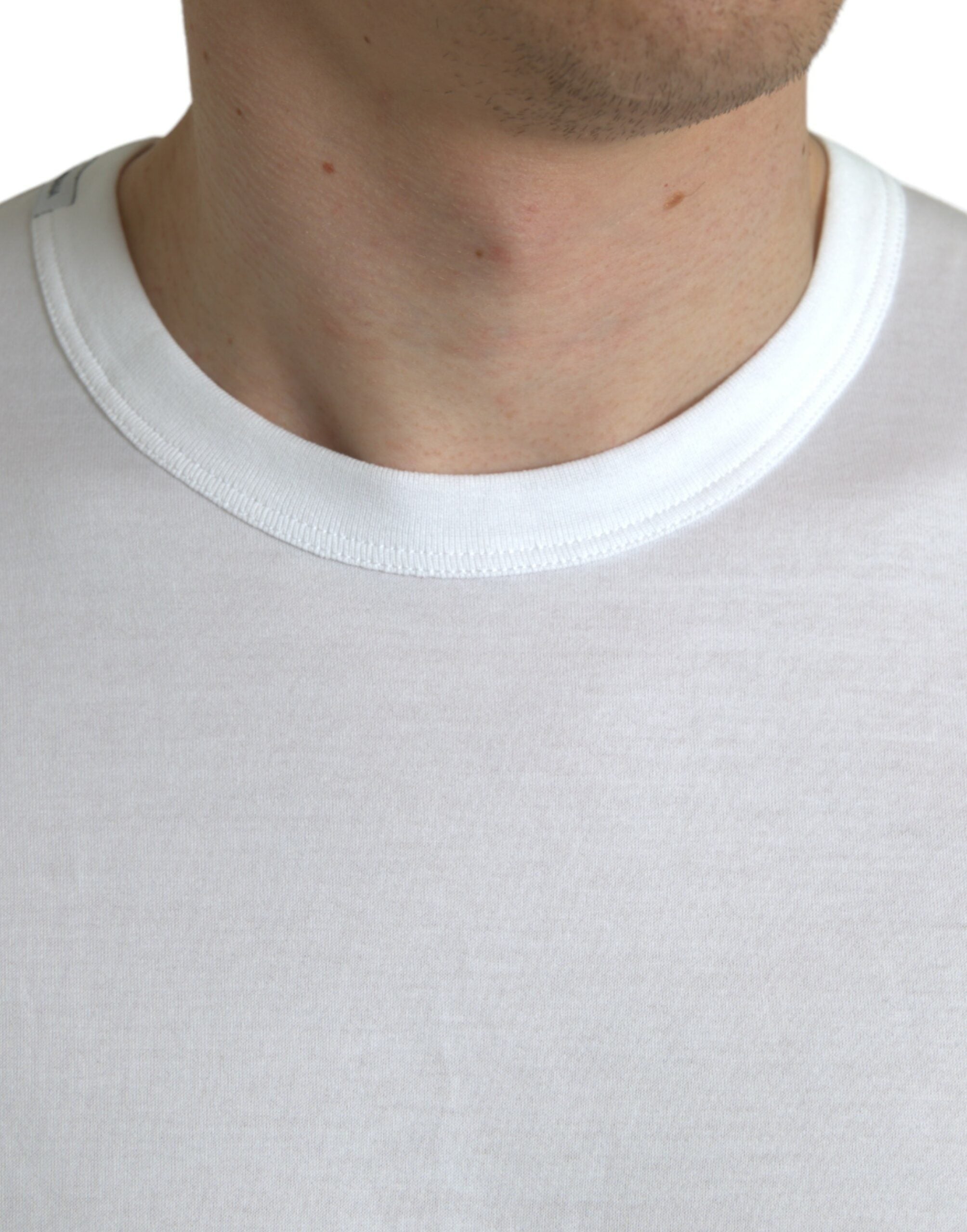 White Logo Crew Neck Short Sleeves T-shirt - ventzia