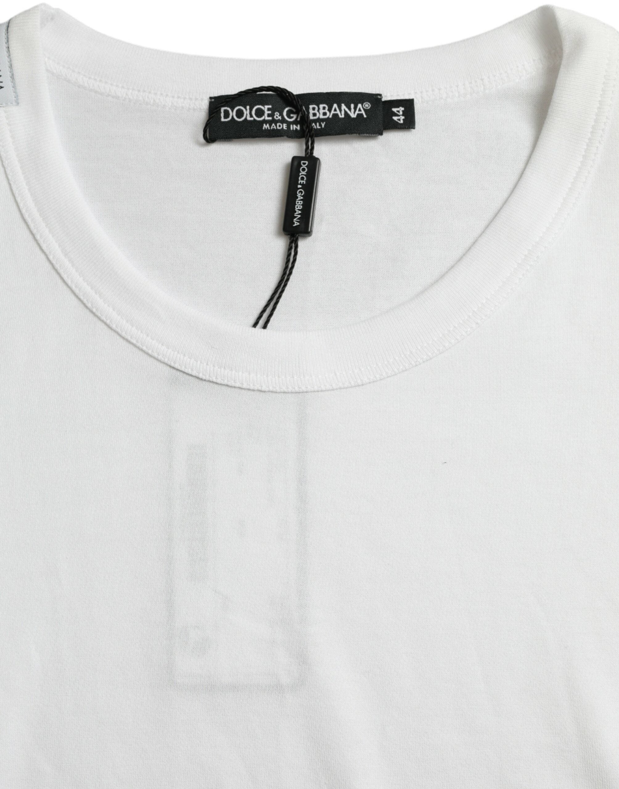 White Logo Crew Neck Short Sleeves T-shirt - ventzia