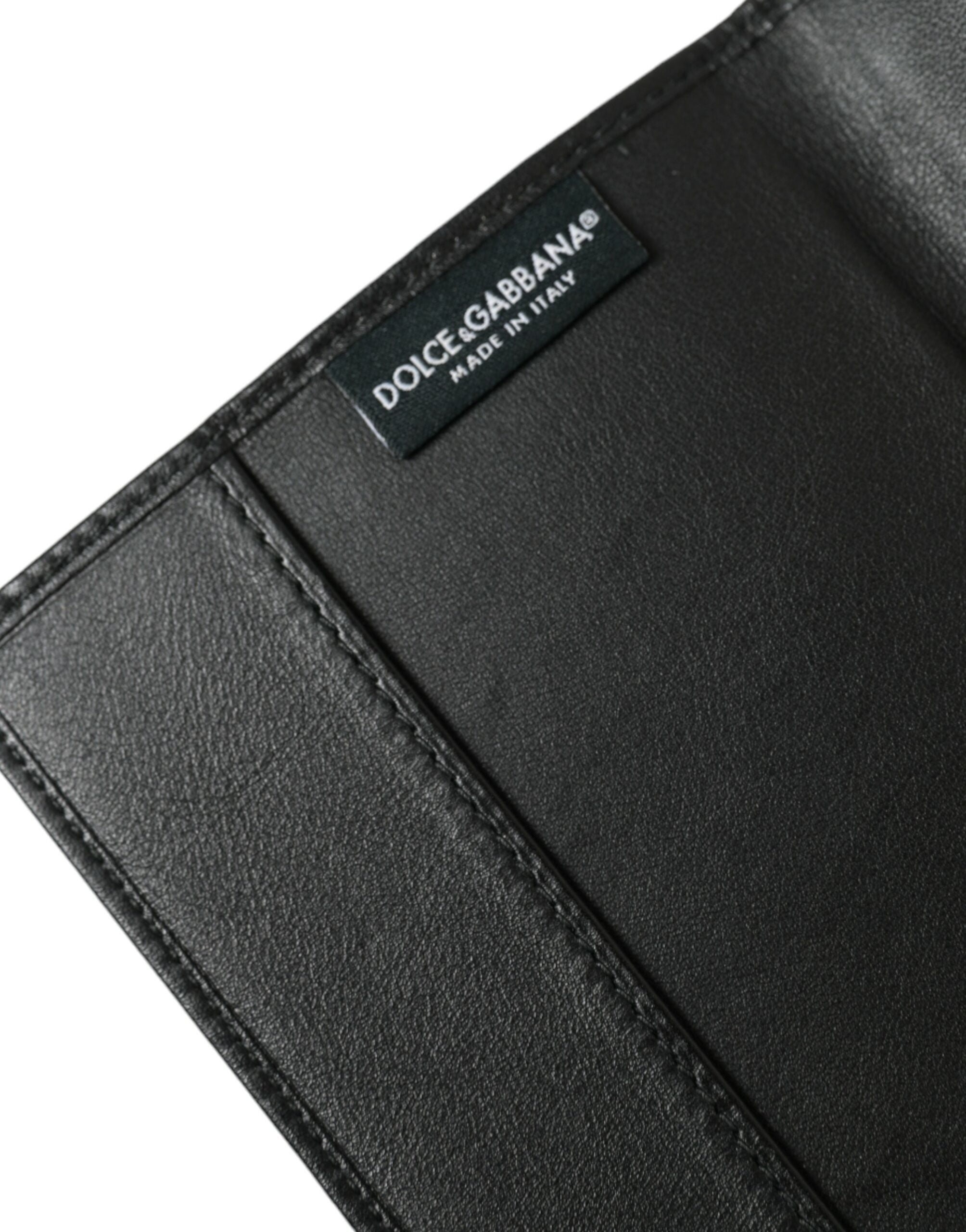 Black Exotic Skin Leather Long Bifold Passport Holder - ventzia