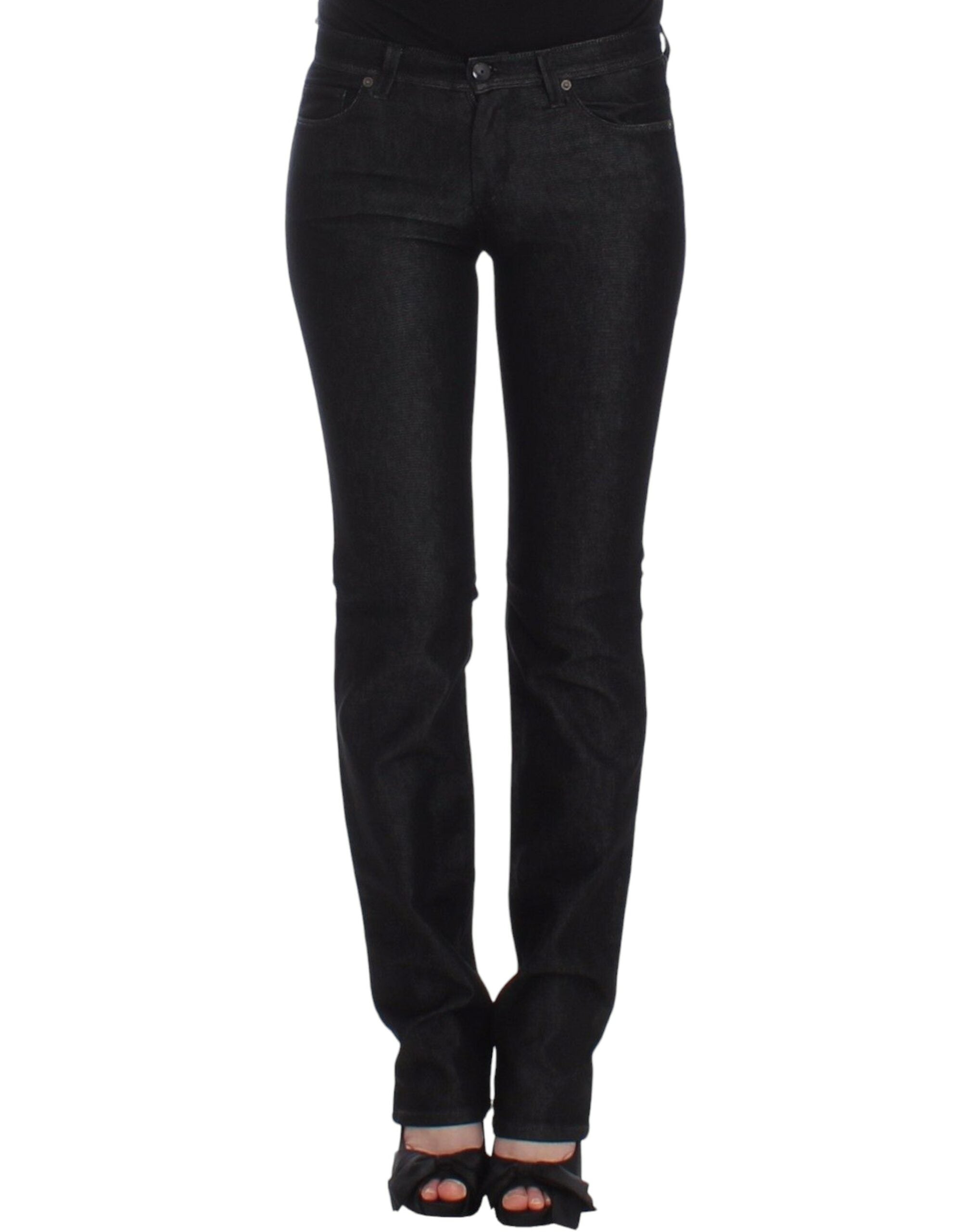 Chic Black Slim Skinny Jeans - ventzia