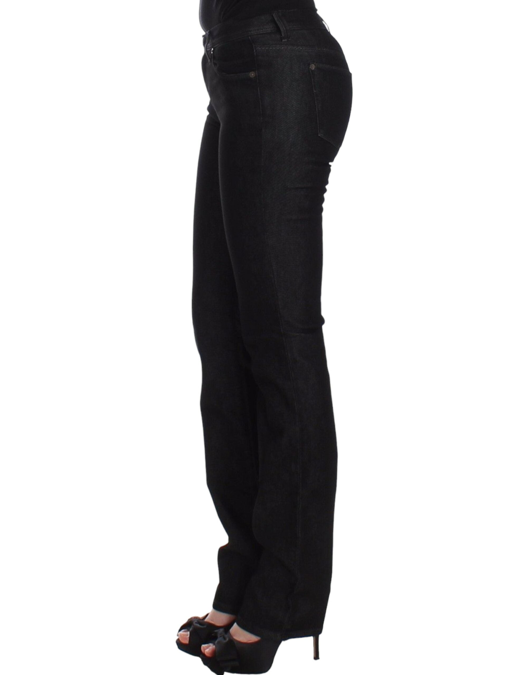 Chic Black Slim Skinny Jeans - ventzia