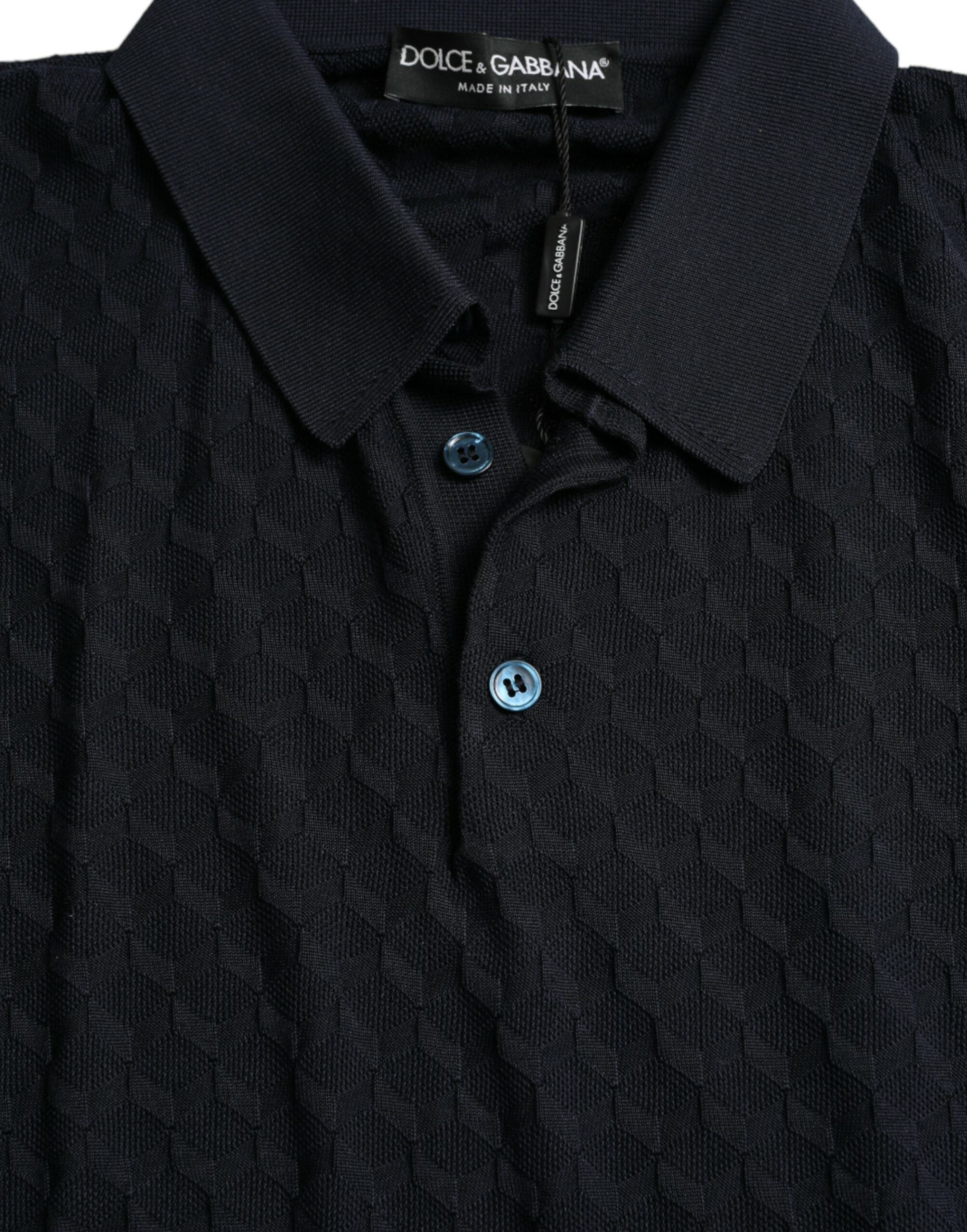 Dark Blue Collared Short Sleeve Polo T-shirt - ventzia