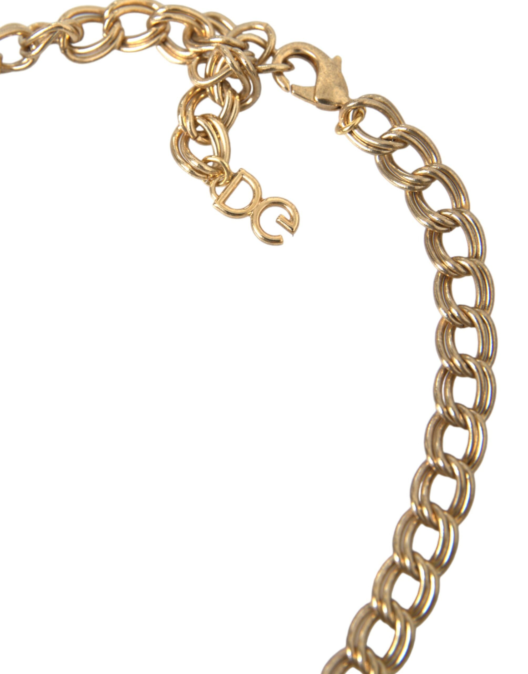 Gold Chain Rose Cross Strawberry Star Pendant Necklace - ventzia