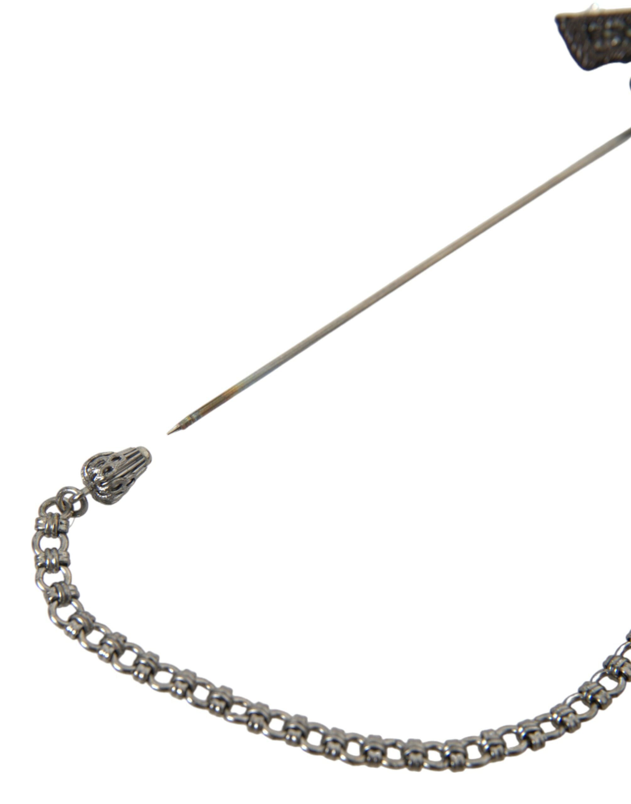 Brass Copper Silk Revolver Gun Men Brooch Lapel Pin - ventzia