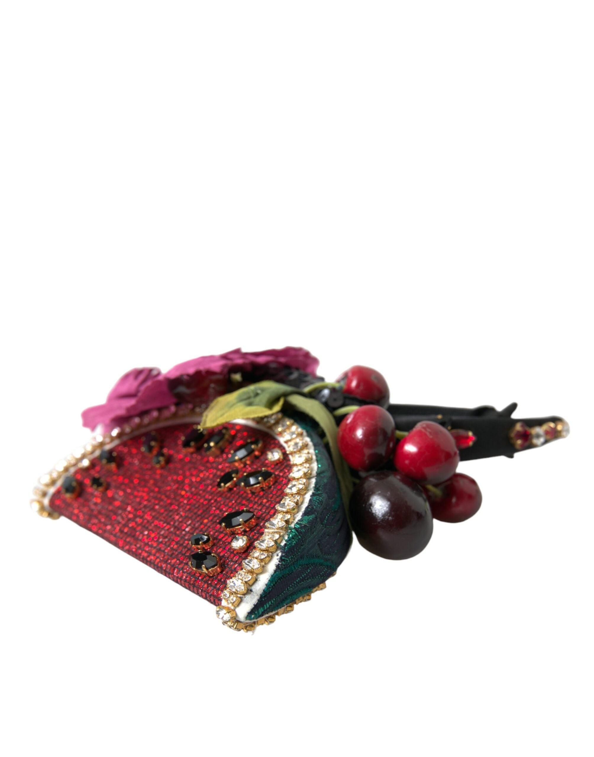 Red Watermelon Cherry Crystal Hairband Statement Diadem - ventzia