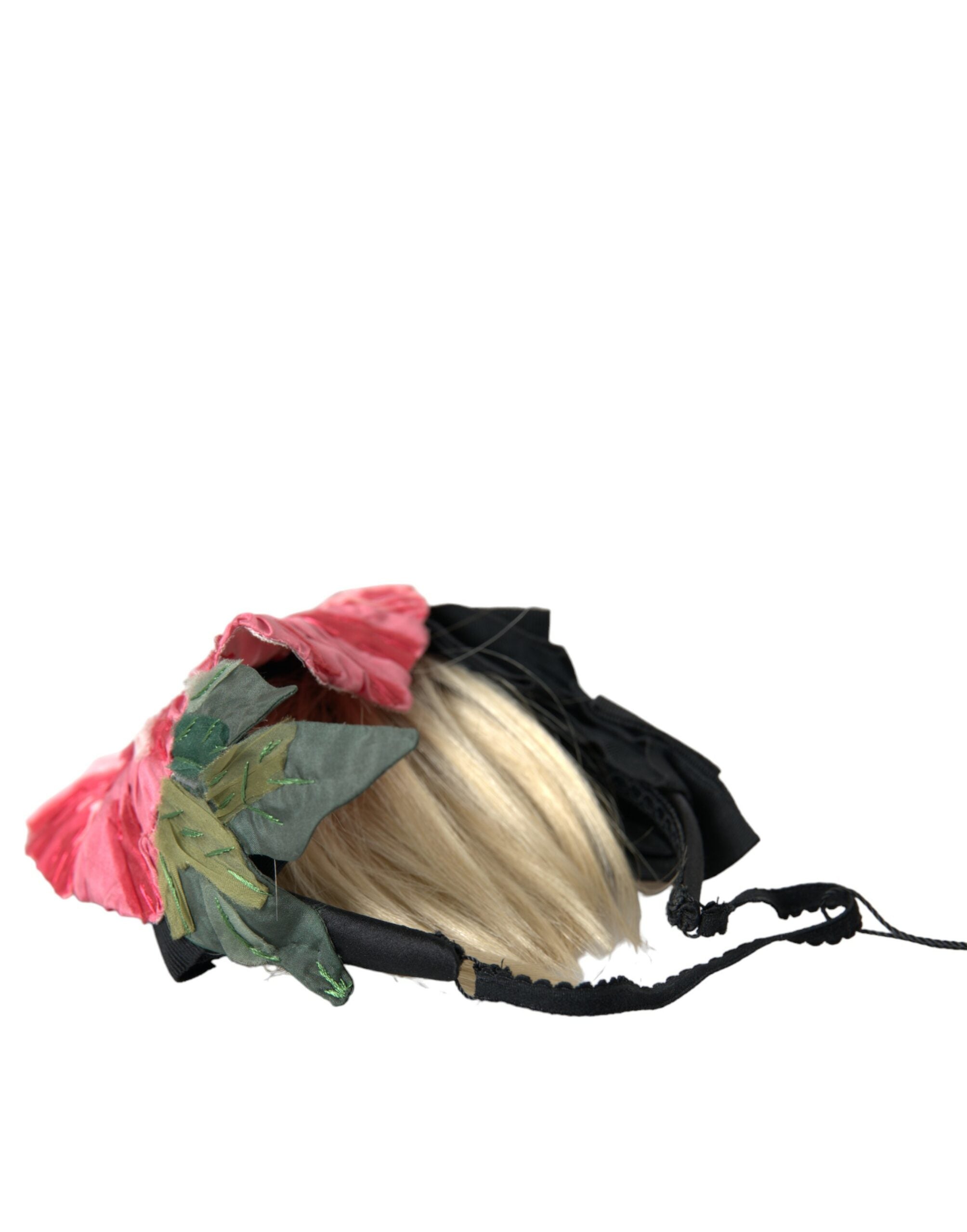 Black Viscose White Hair Parrucchiera Headband Diadem - ventzia