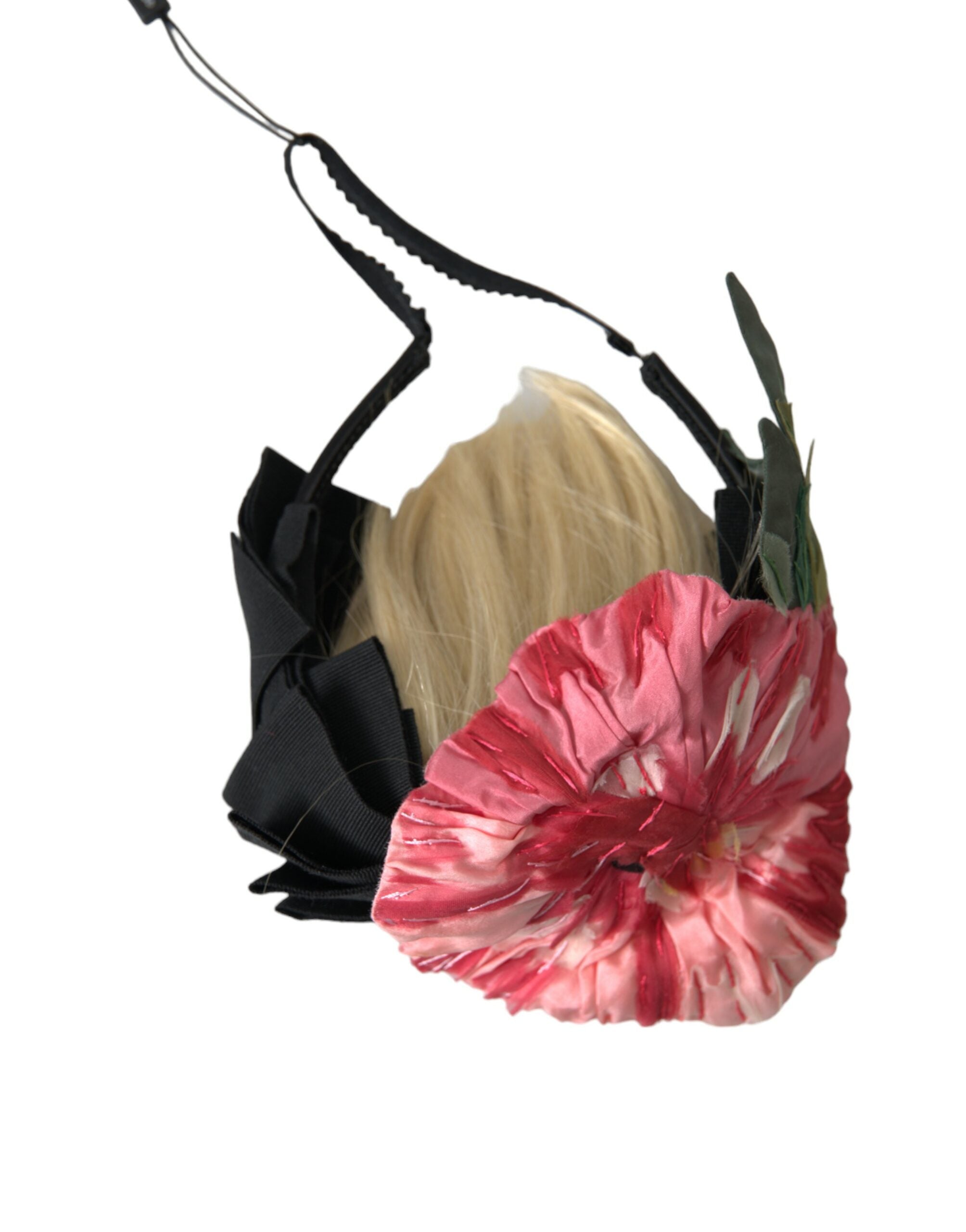 Black Viscose White Hair Parrucchiera Headband Diadem - ventzia