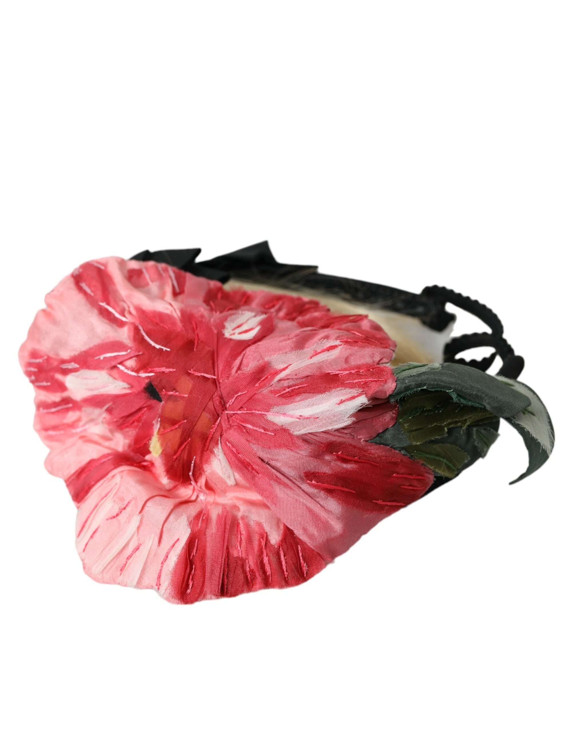 Black Viscose White Hair Parrucchiera Headband Diadem - ventzia