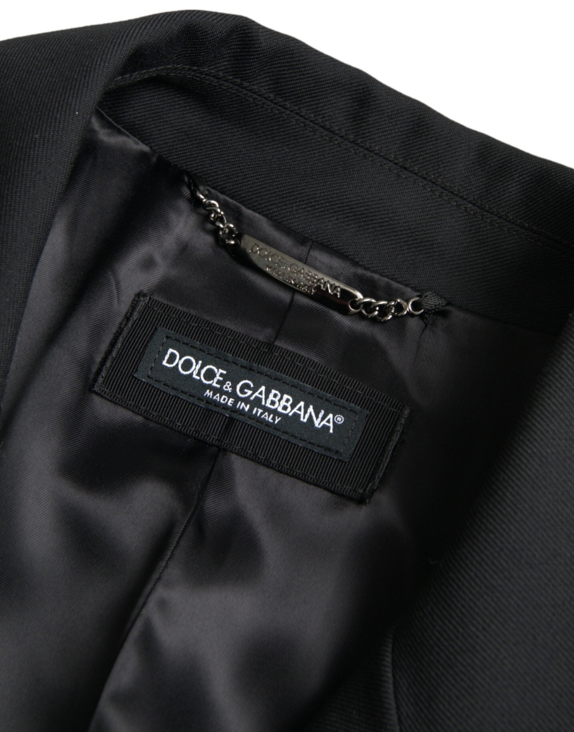 Black Double Breasted Trench Coat Jacket - ventzia