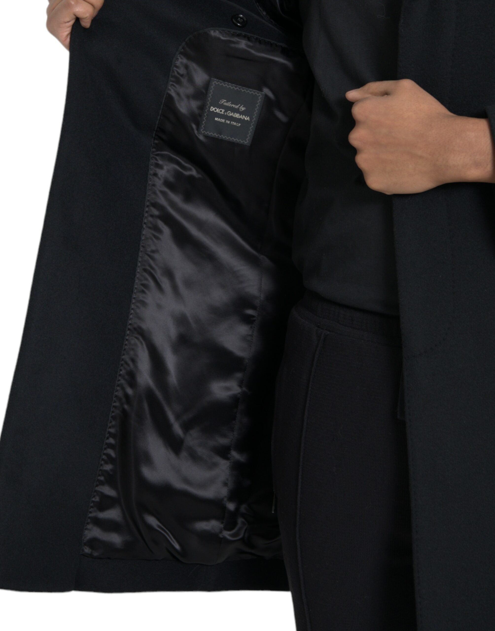 Black Single Breasted Trench Coat Jacket - ventzia