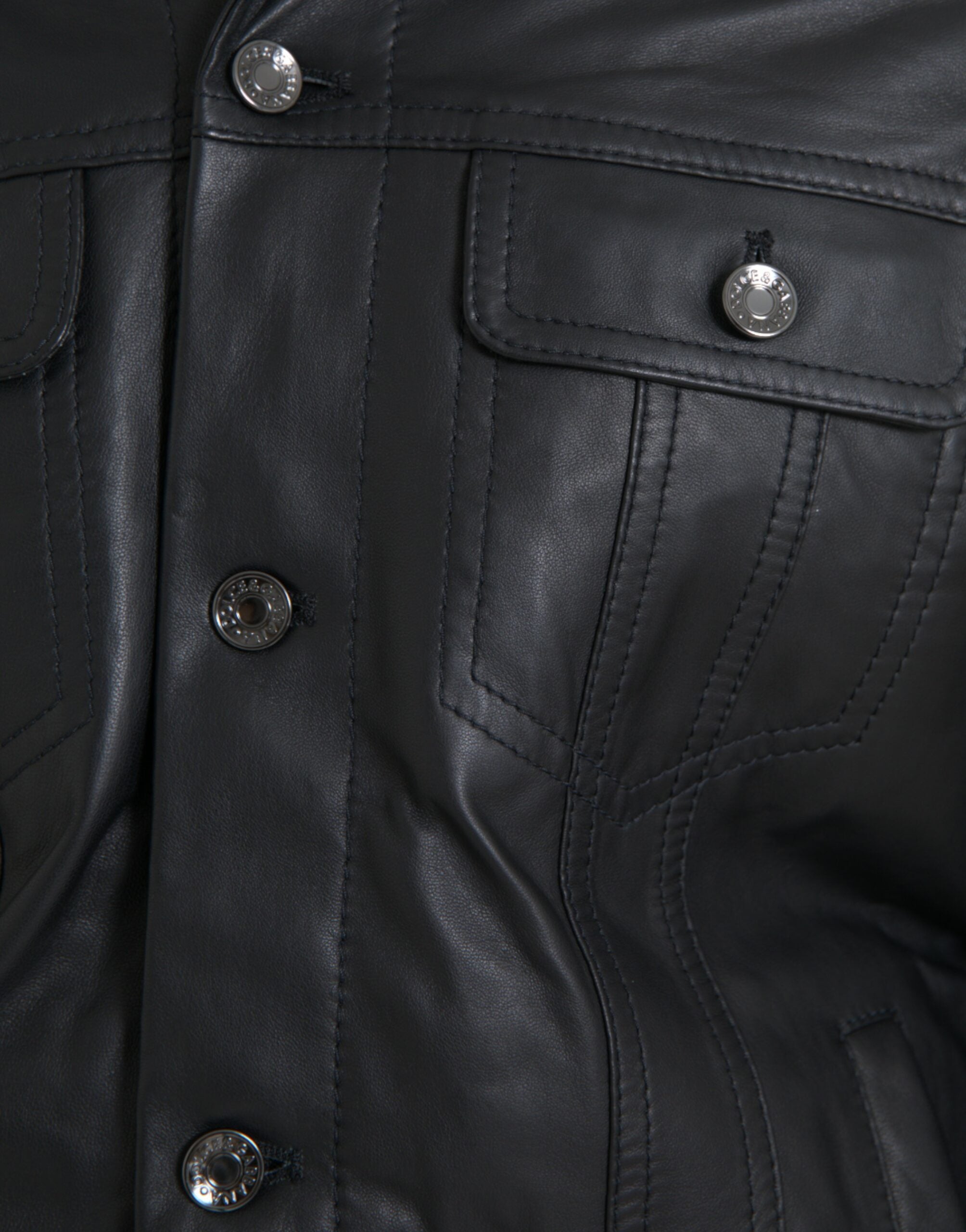 Black Leather Fur Collar Biker Coat Jacket - ventzia