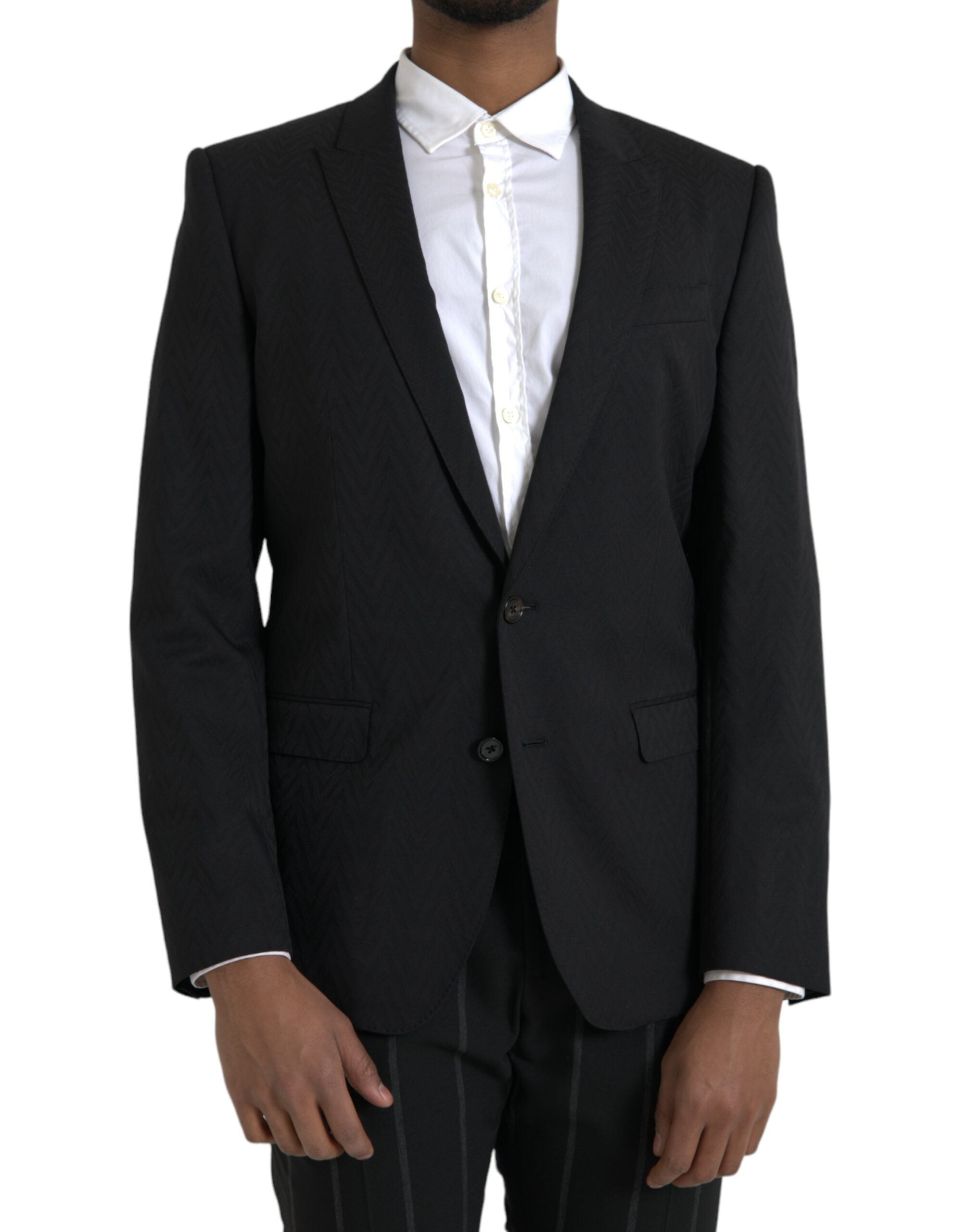 Black MARTINI Slim Fit Jacket Coat Blazer - ventzia