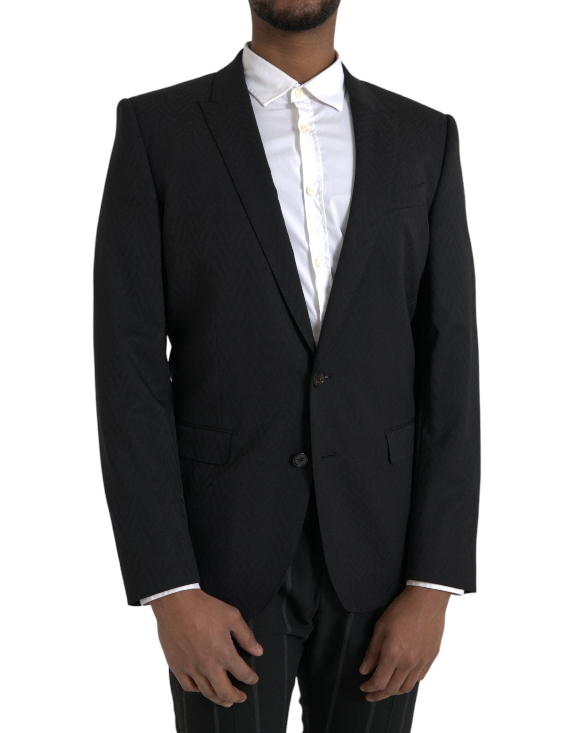 Black MARTINI Slim Fit Jacket Coat Blazer - ventzia