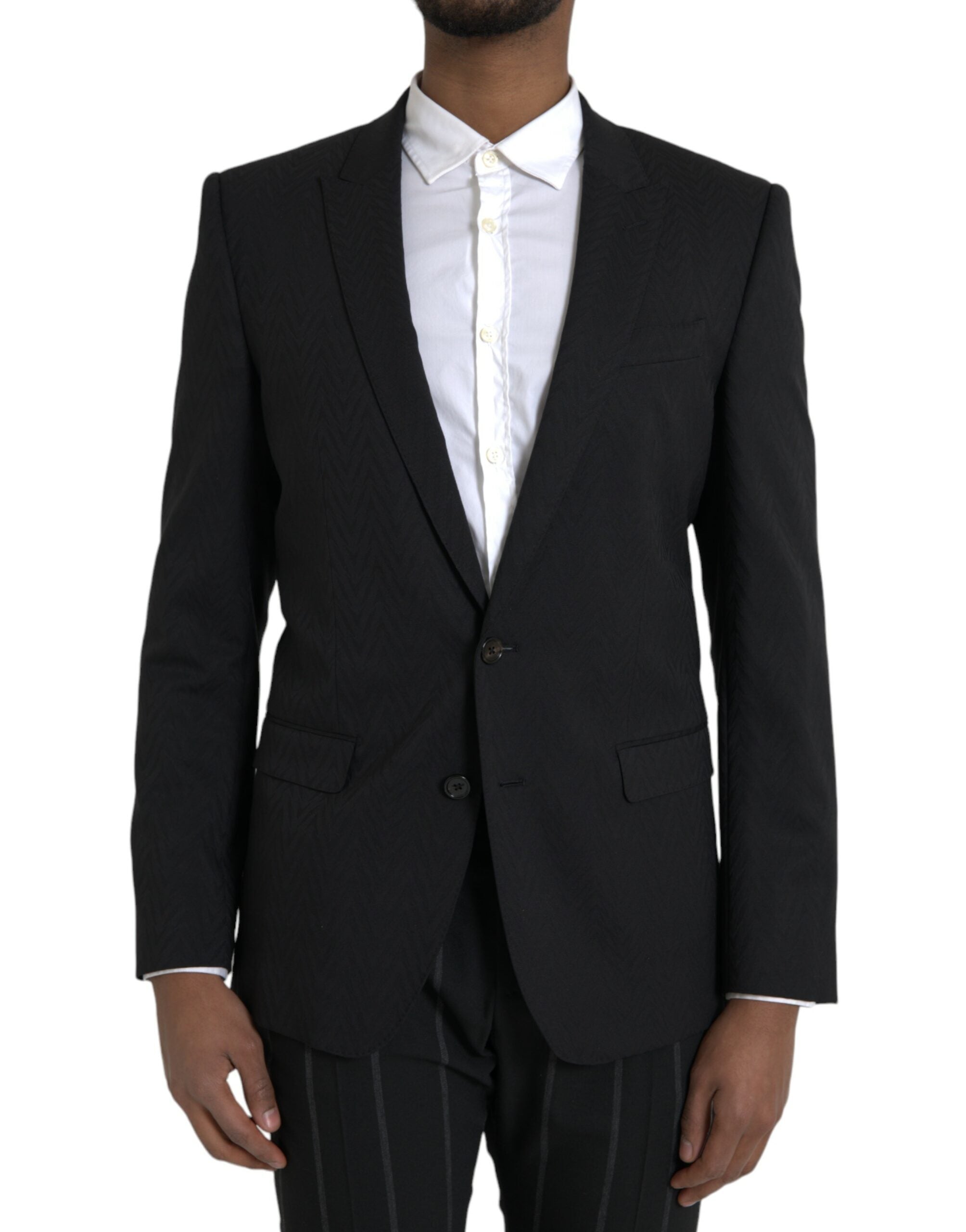 Black MARTINI Slim Fit Jacket Coat Blazer - ventzia