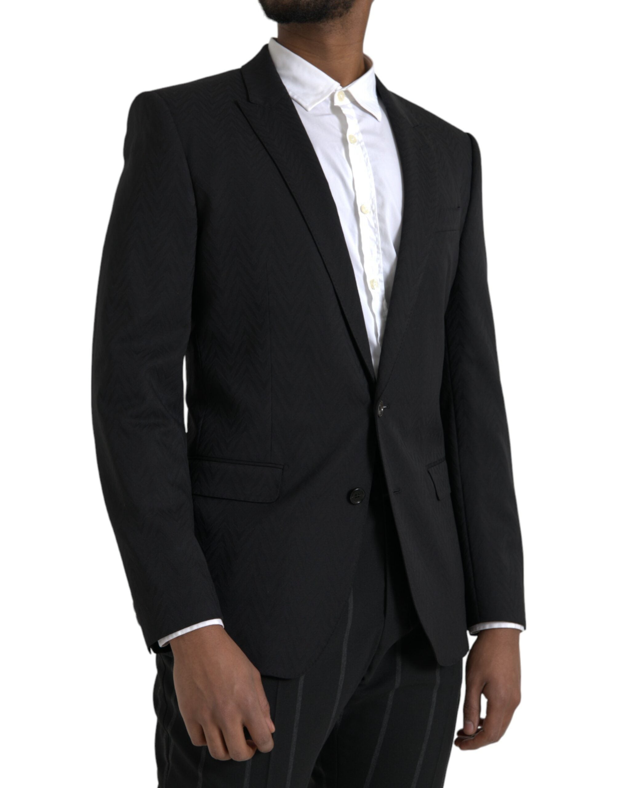 Black MARTINI Slim Fit Jacket Coat Blazer - ventzia