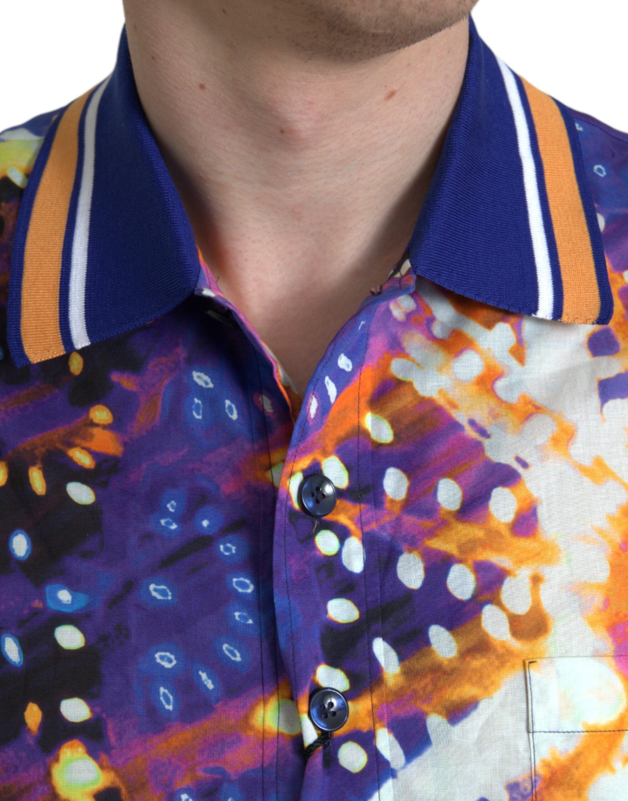 Multicolor Luminarie Print Cotton Casual Shirt - ventzia