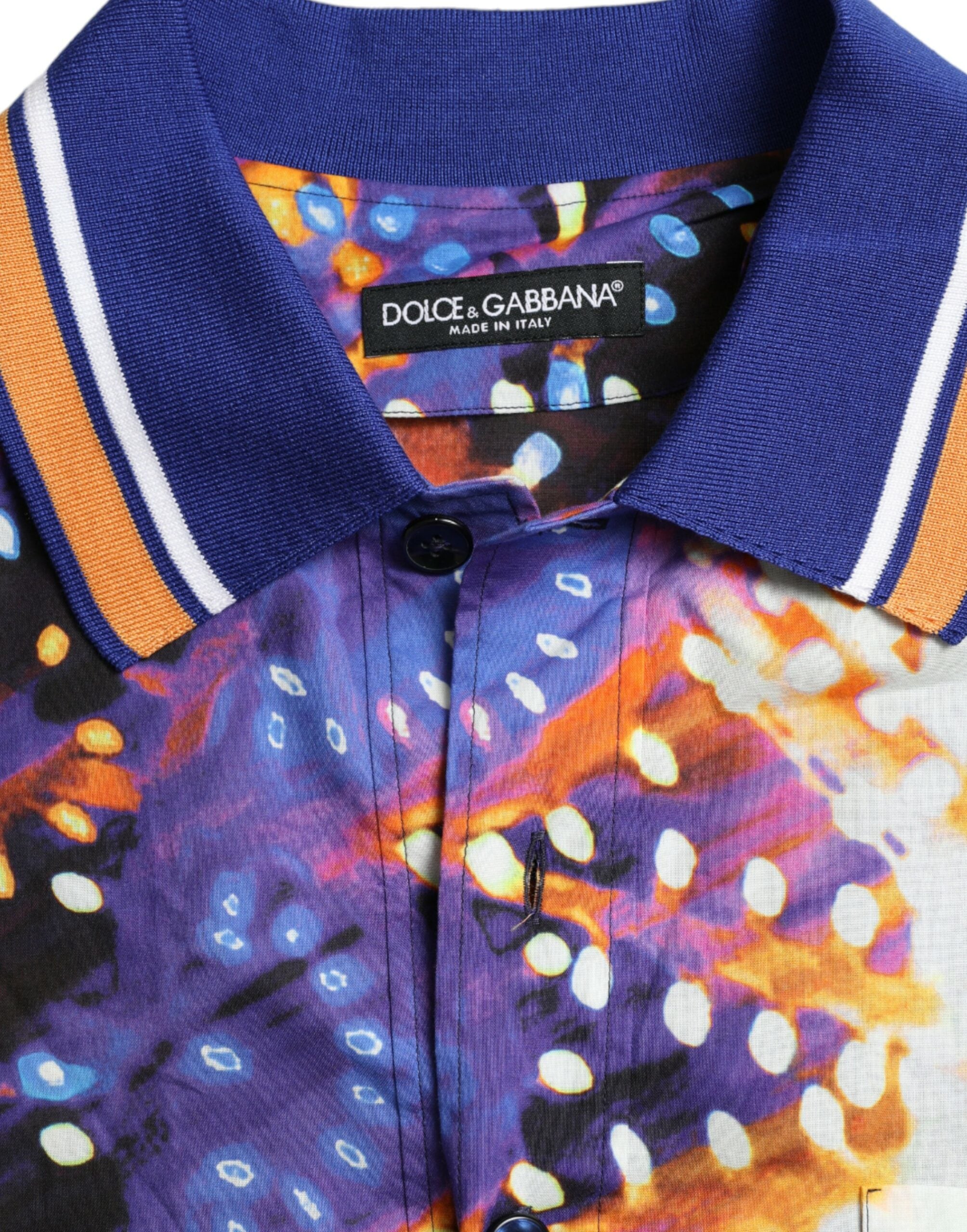 Multicolor Luminarie Print Cotton Casual Shirt - ventzia