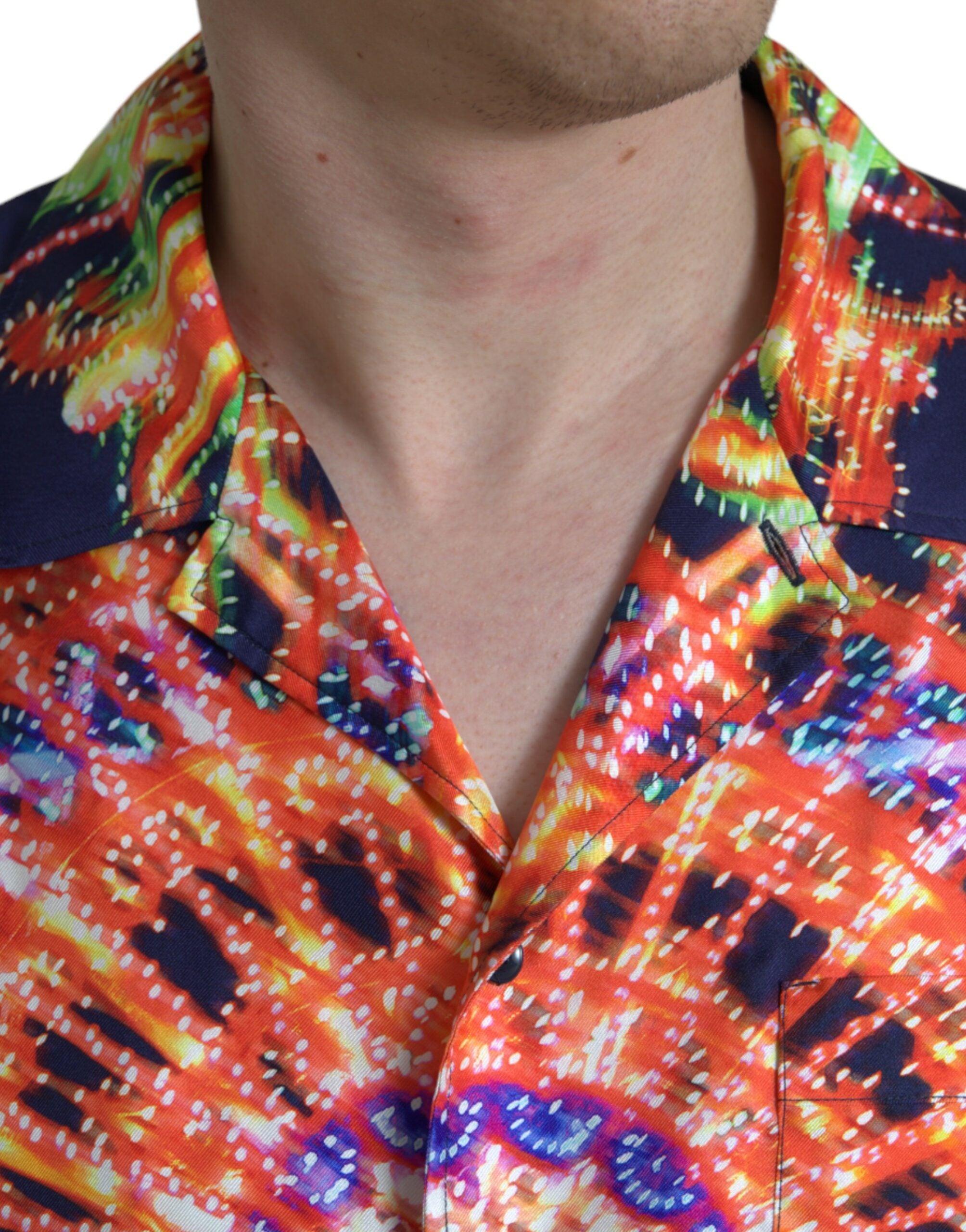 Multicolor Luminarie Silk Casual Shirt - ventzia