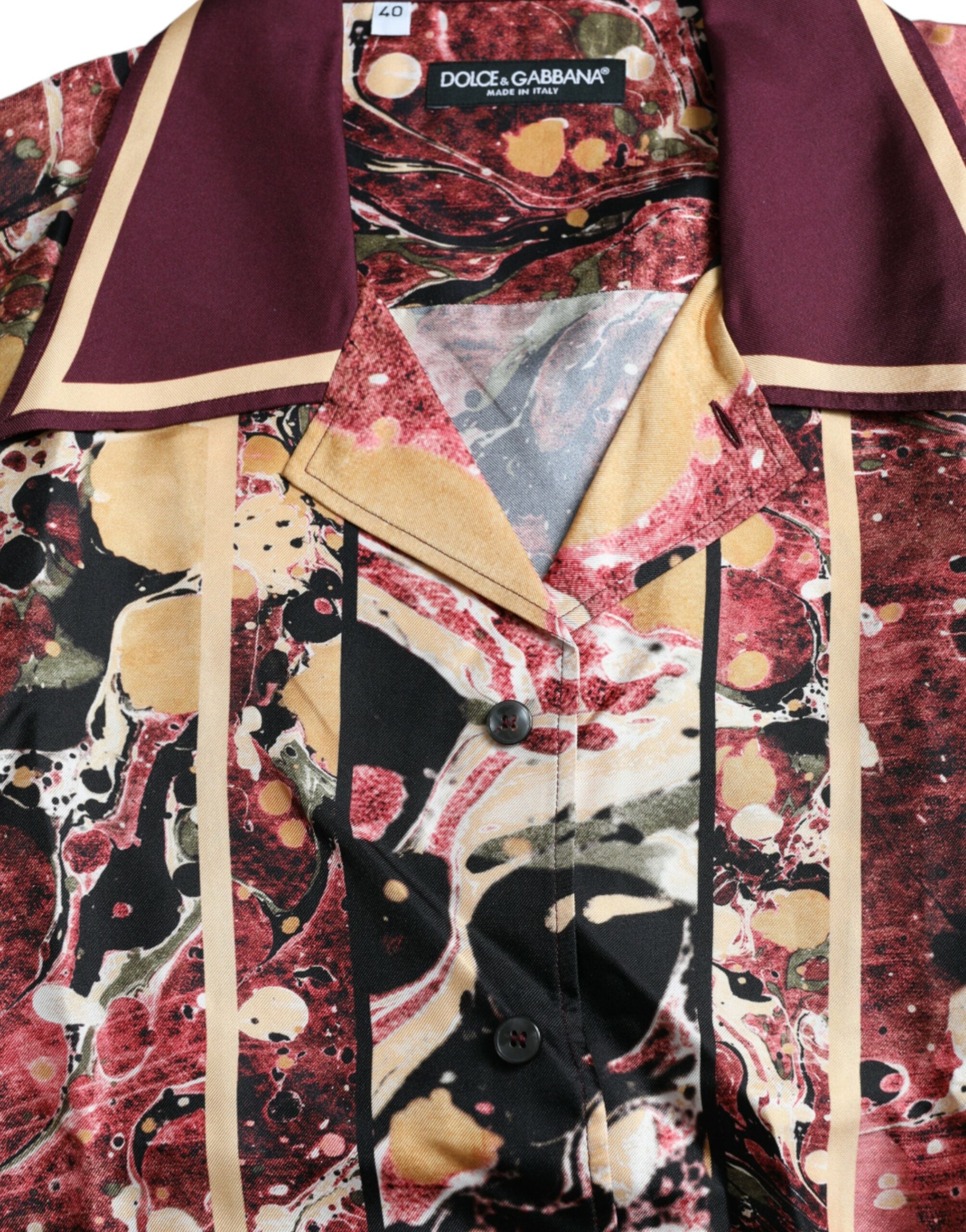 Multicolor Button Down Silk Shirt - ventzia