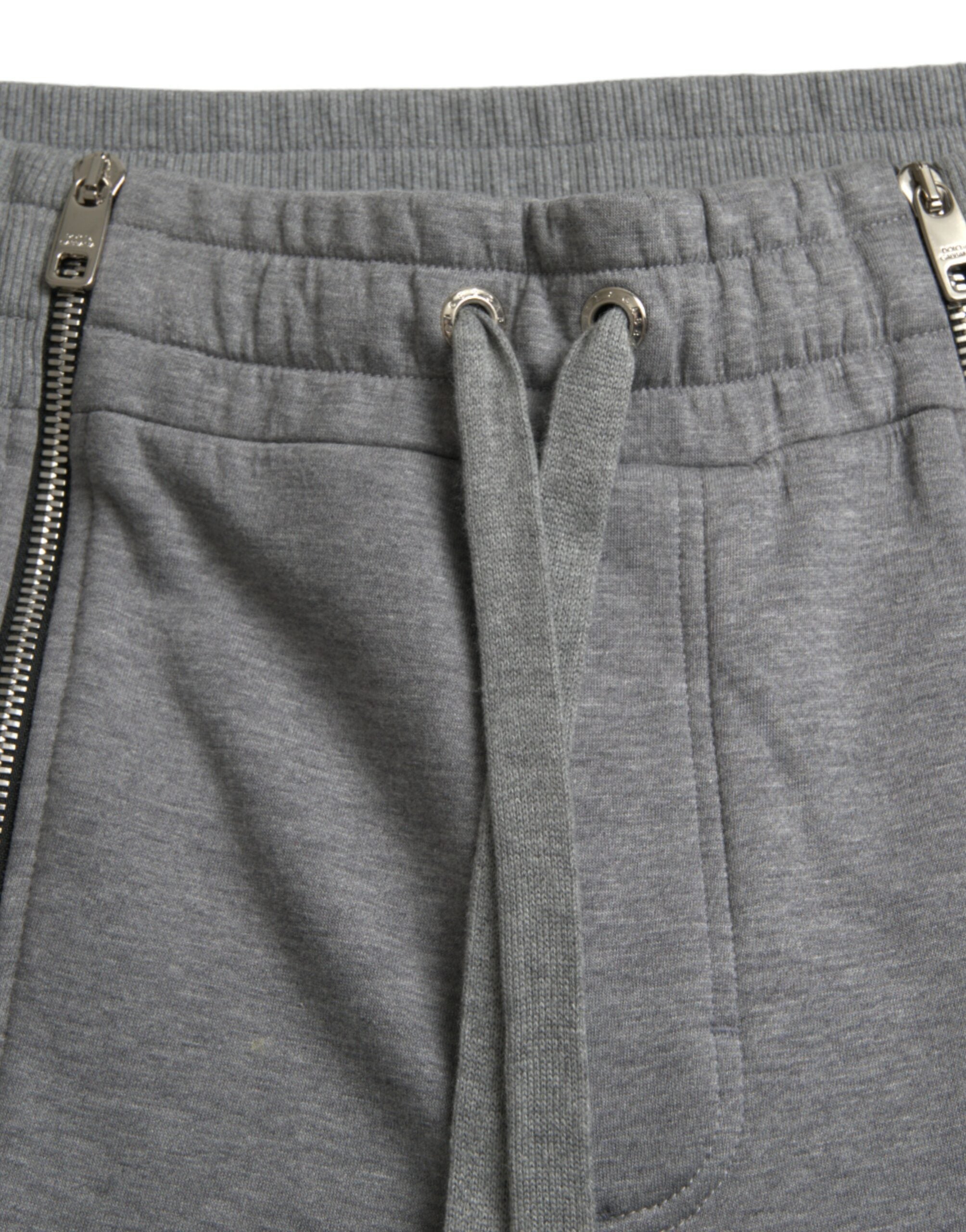 Gray Cotton Jogger Skinny Sweatpants Pants - ventzia