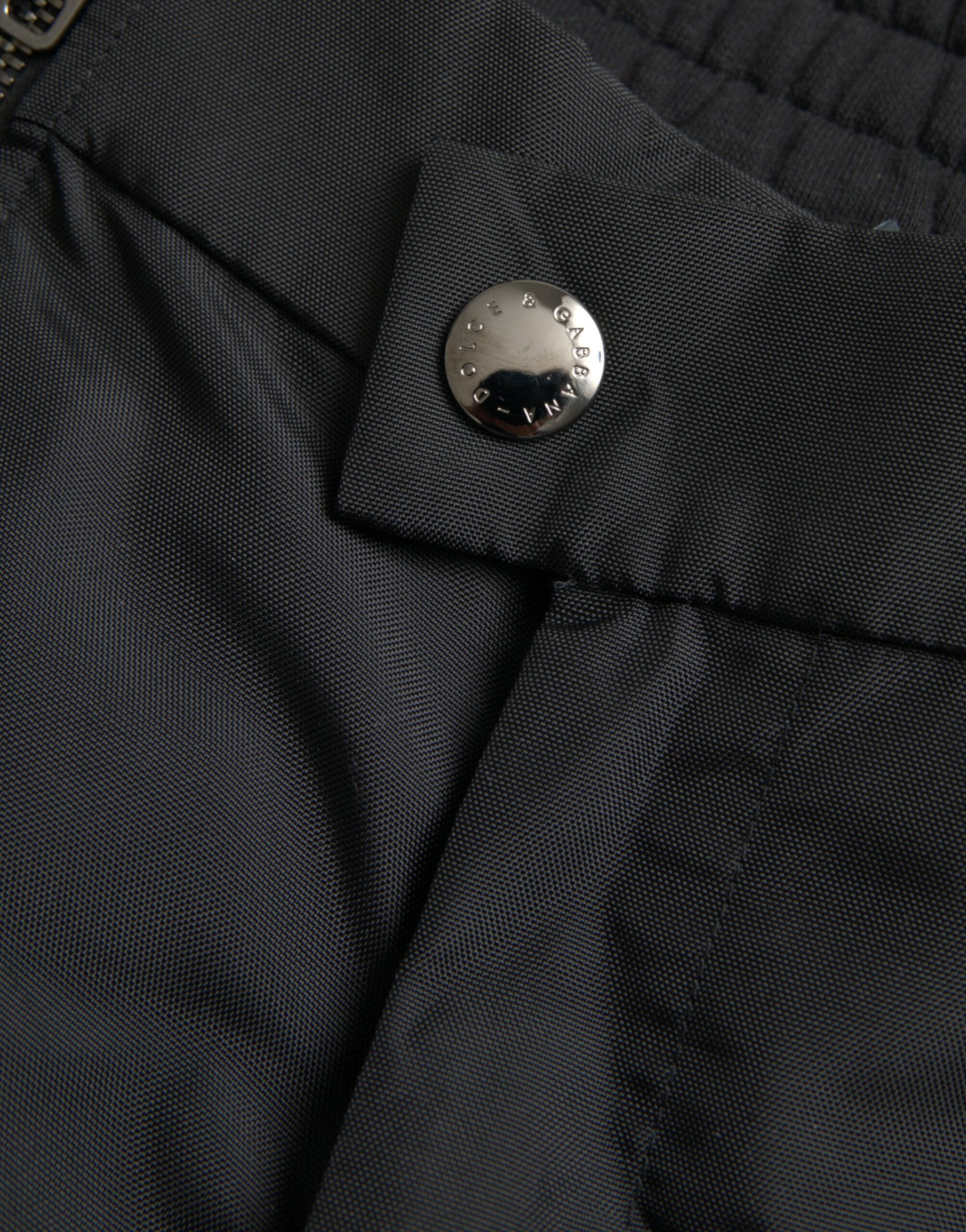 Black Cotton Blend Skinny Pants - ventzia