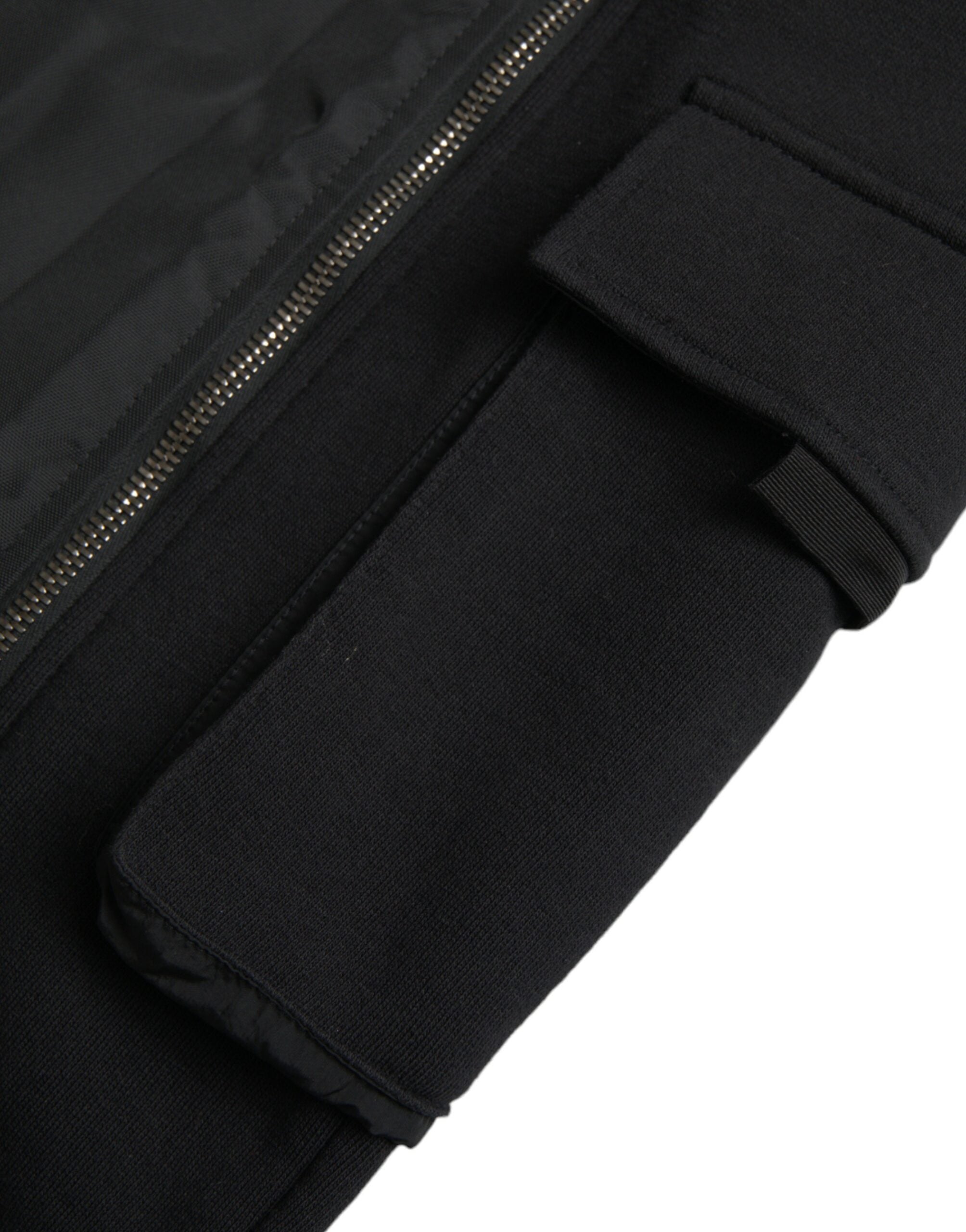 Black Cotton Blend Skinny Pants - ventzia