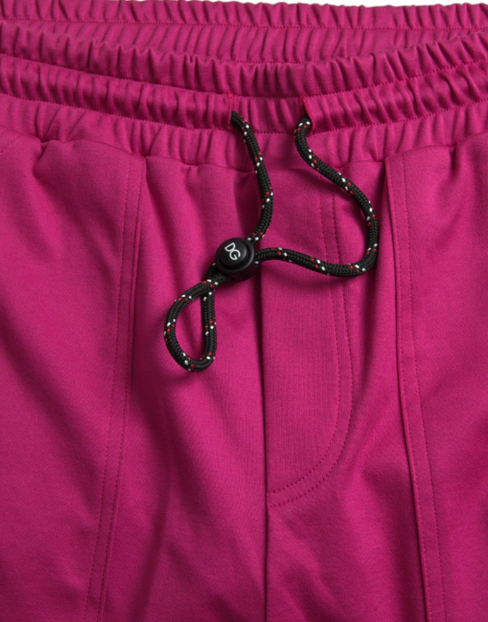 Pink Logo Cargo Cotton Jogger Sweatpants Pants - ventzia