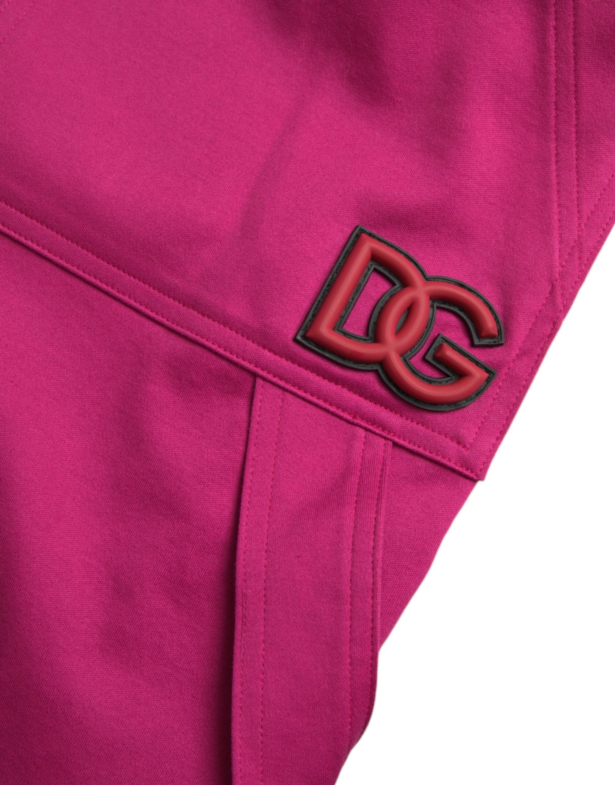 Pink Logo Cargo Cotton Jogger Sweatpants Pants - ventzia