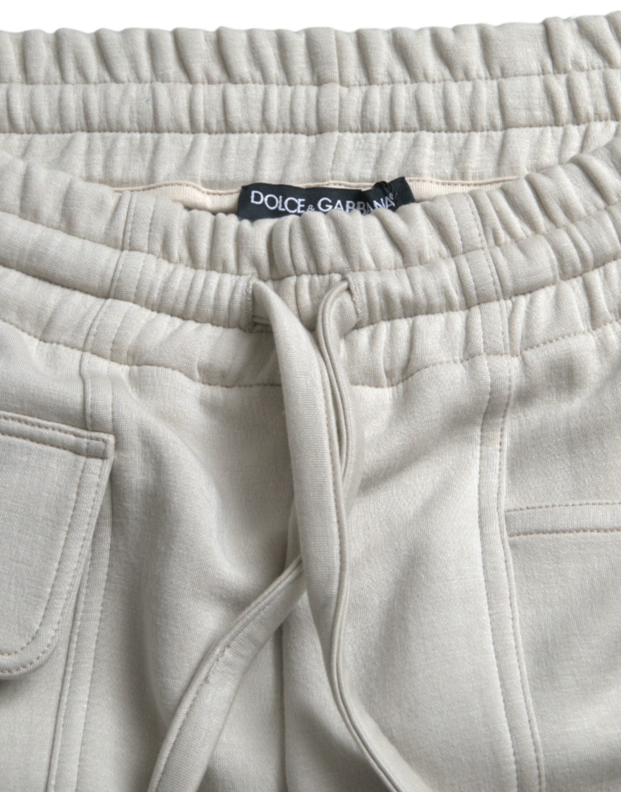Off White Viscose Cargo Jogger Sweatpants Pants - ventzia