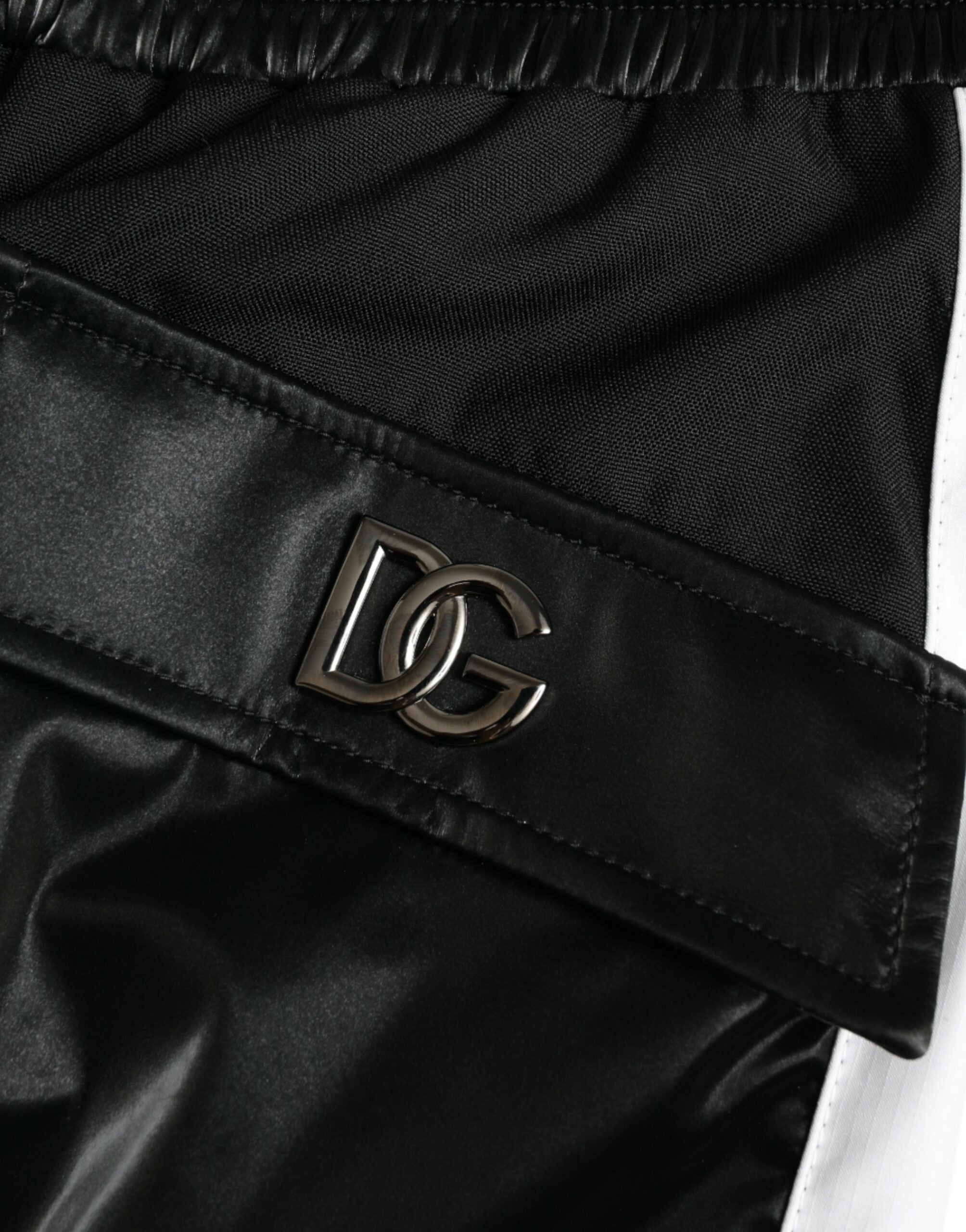 Black Nylon Cargo Jogger Men Sweatpants Pants - ventzia