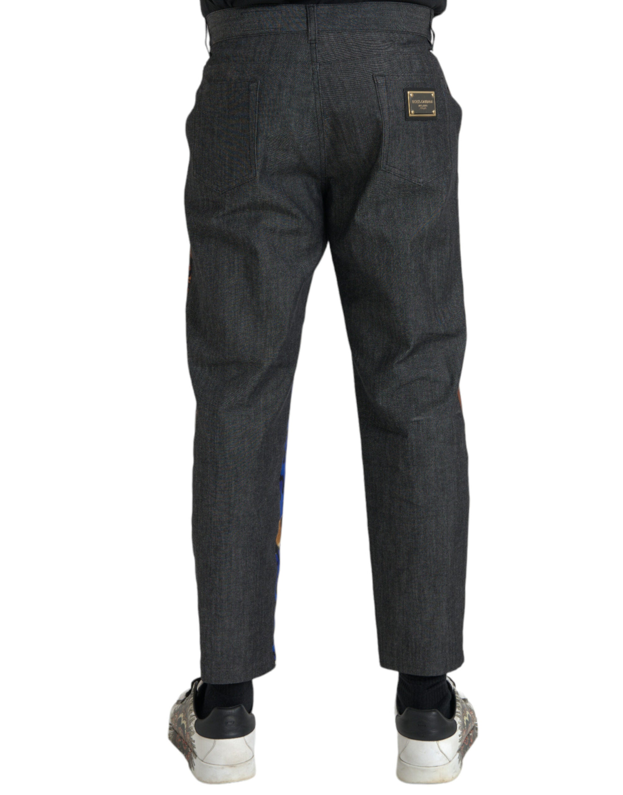 Multicolor Tiger Leopard Cotton Loose Tapered Pants - ventzia