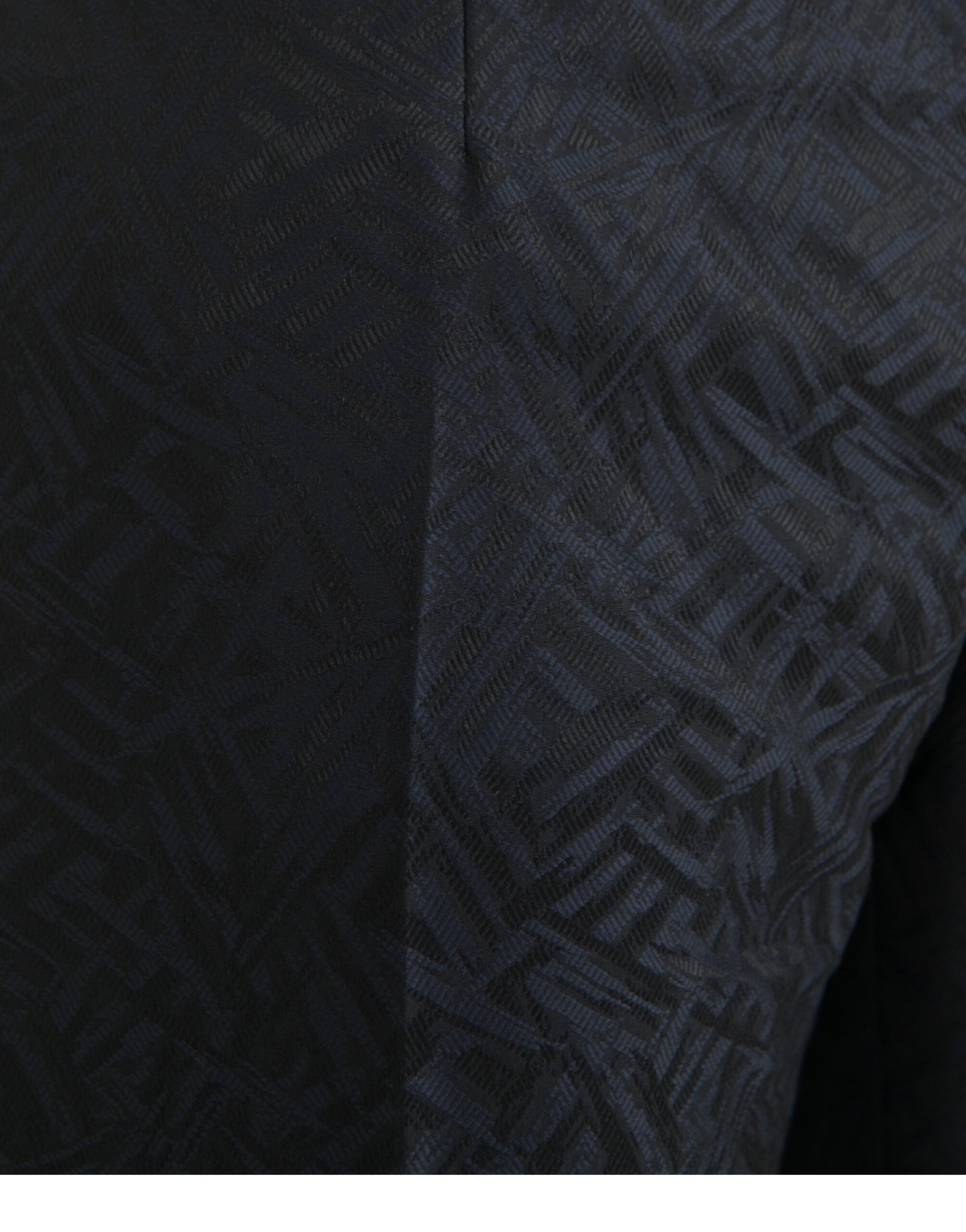 Blue Brocade Wool Skinny Men Dress Pants - ventzia