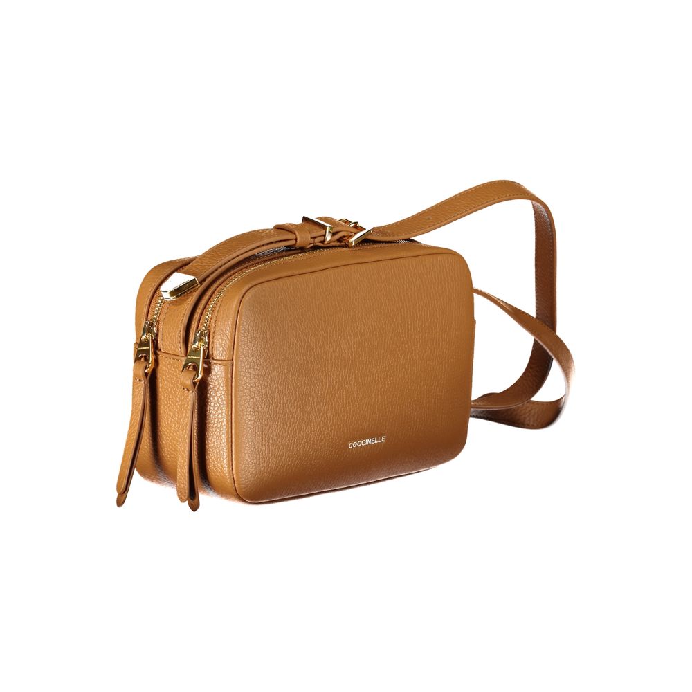 Brown Leather Handbag - ventzia